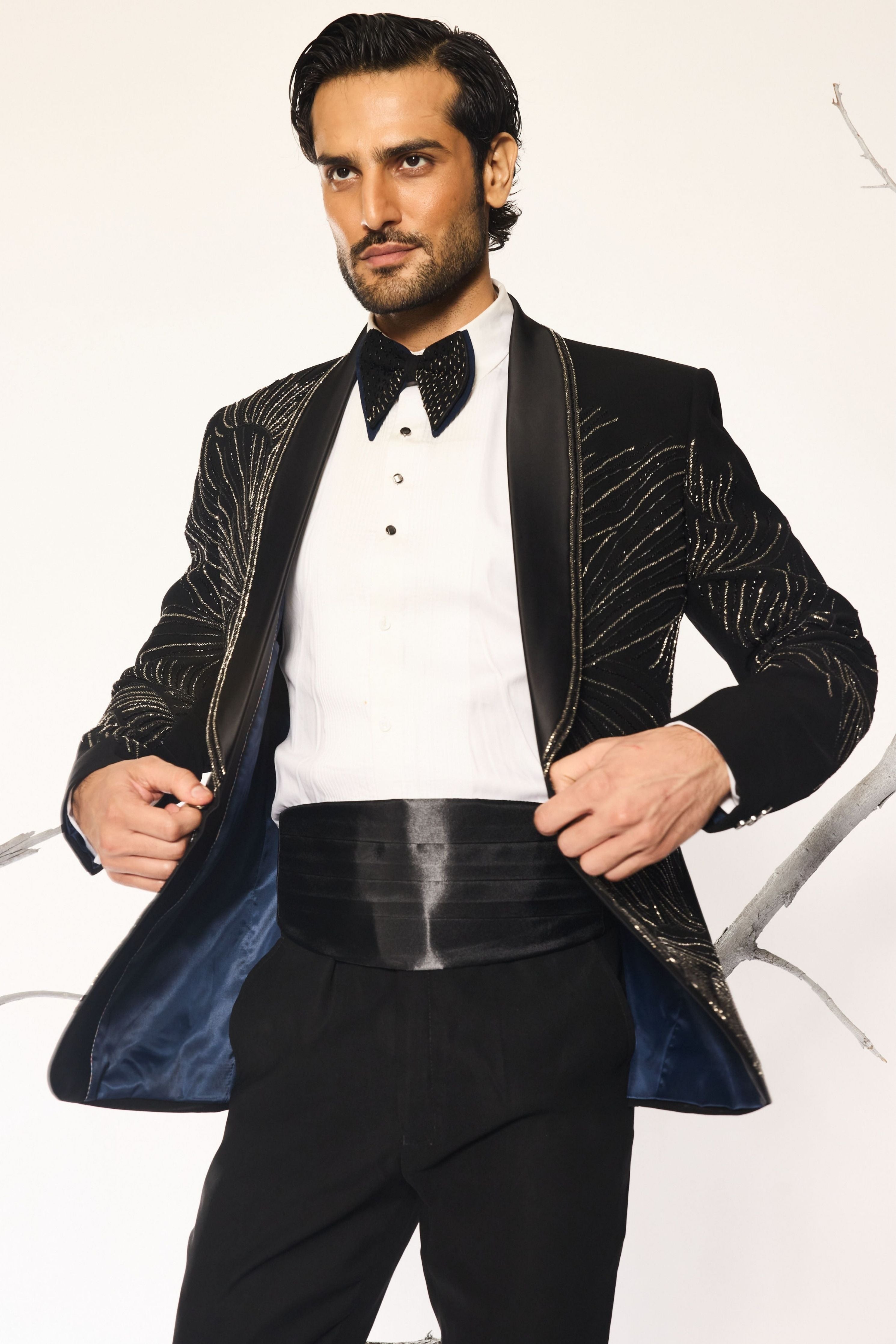 Noir Bloom Tuxedo Set