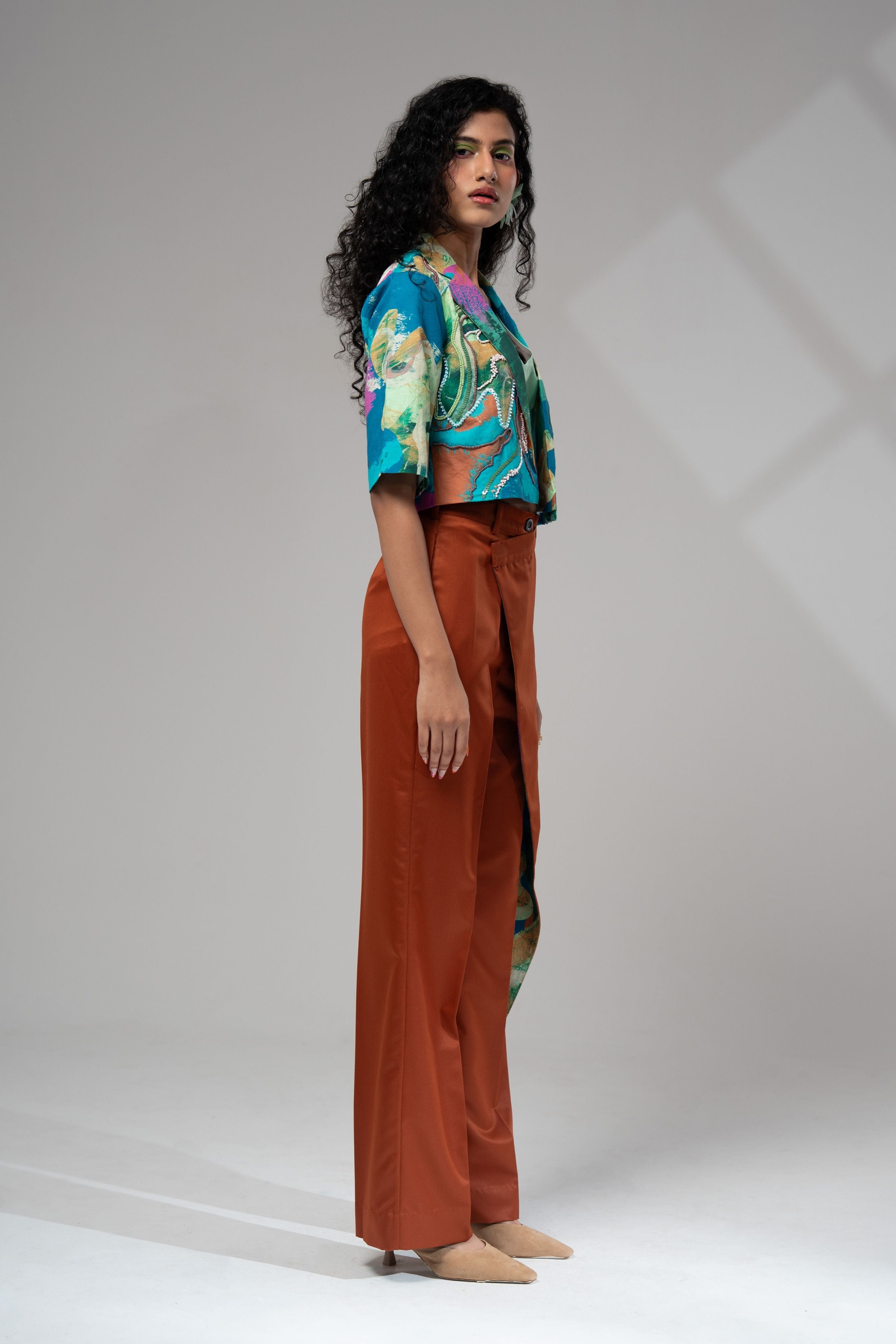 Bay Cropped Jacket Set w/ Bustier