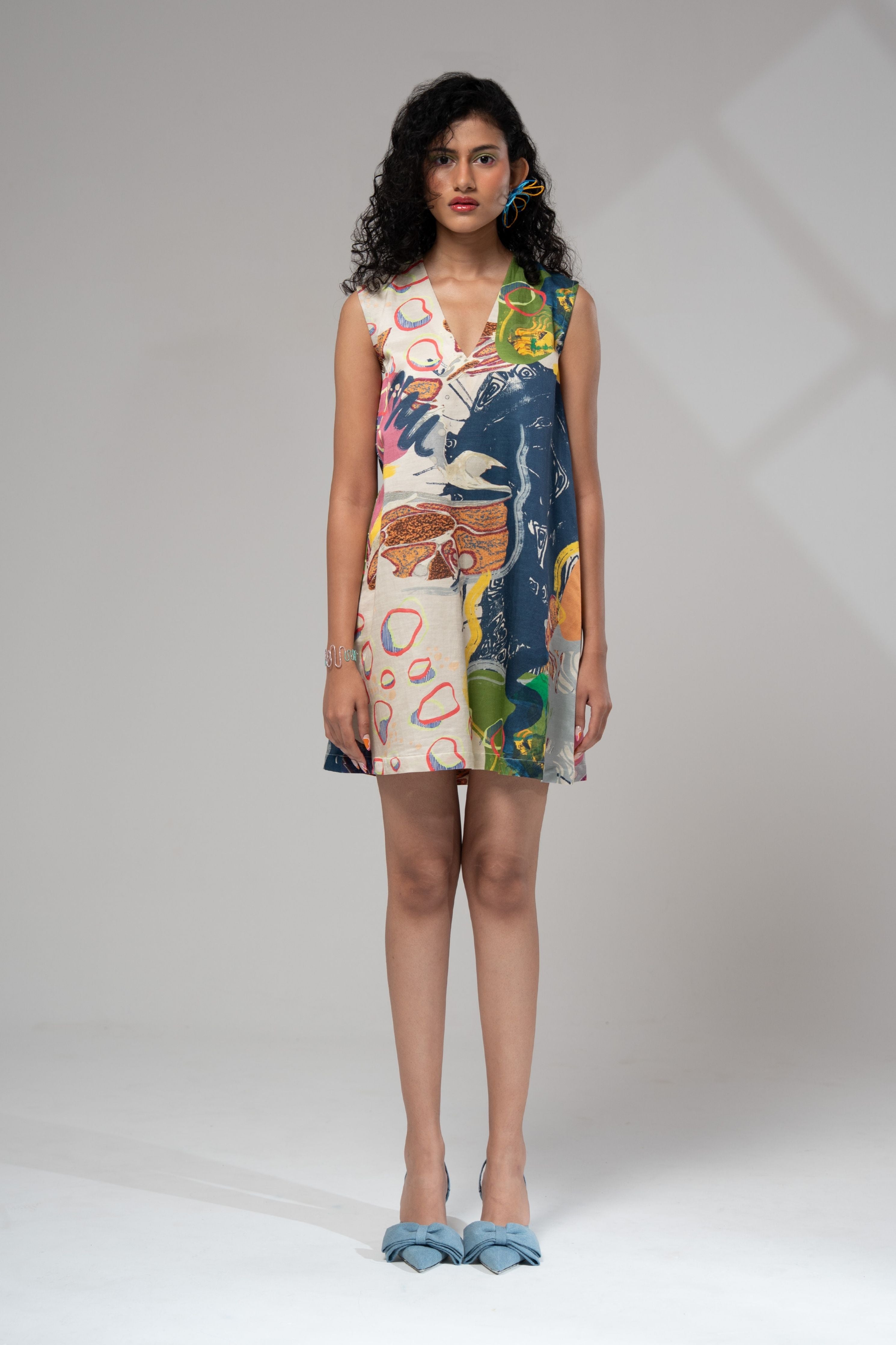 Milo Short Dress With Organza Bib