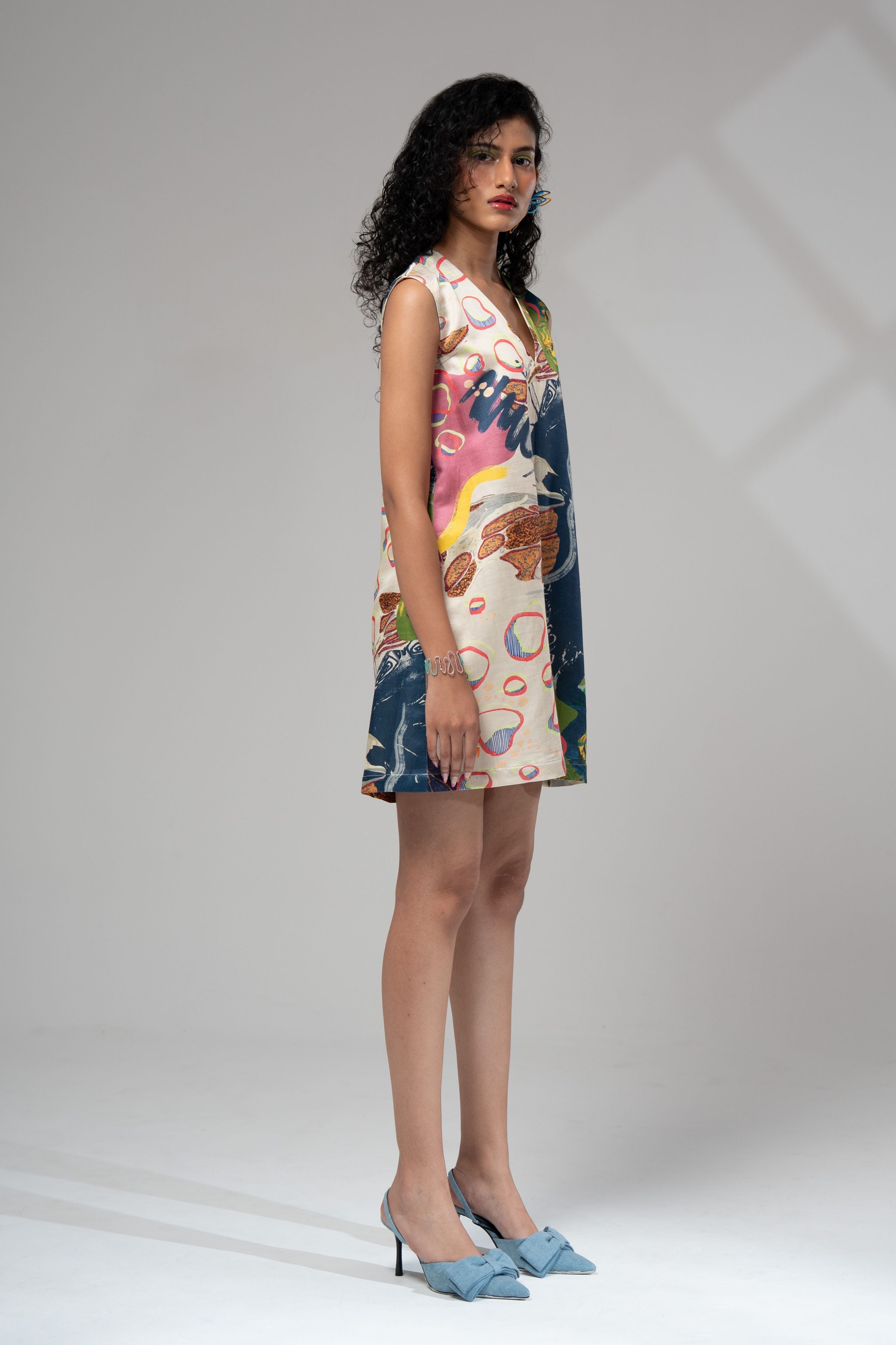 Milo Short Dress With Organza Bib
