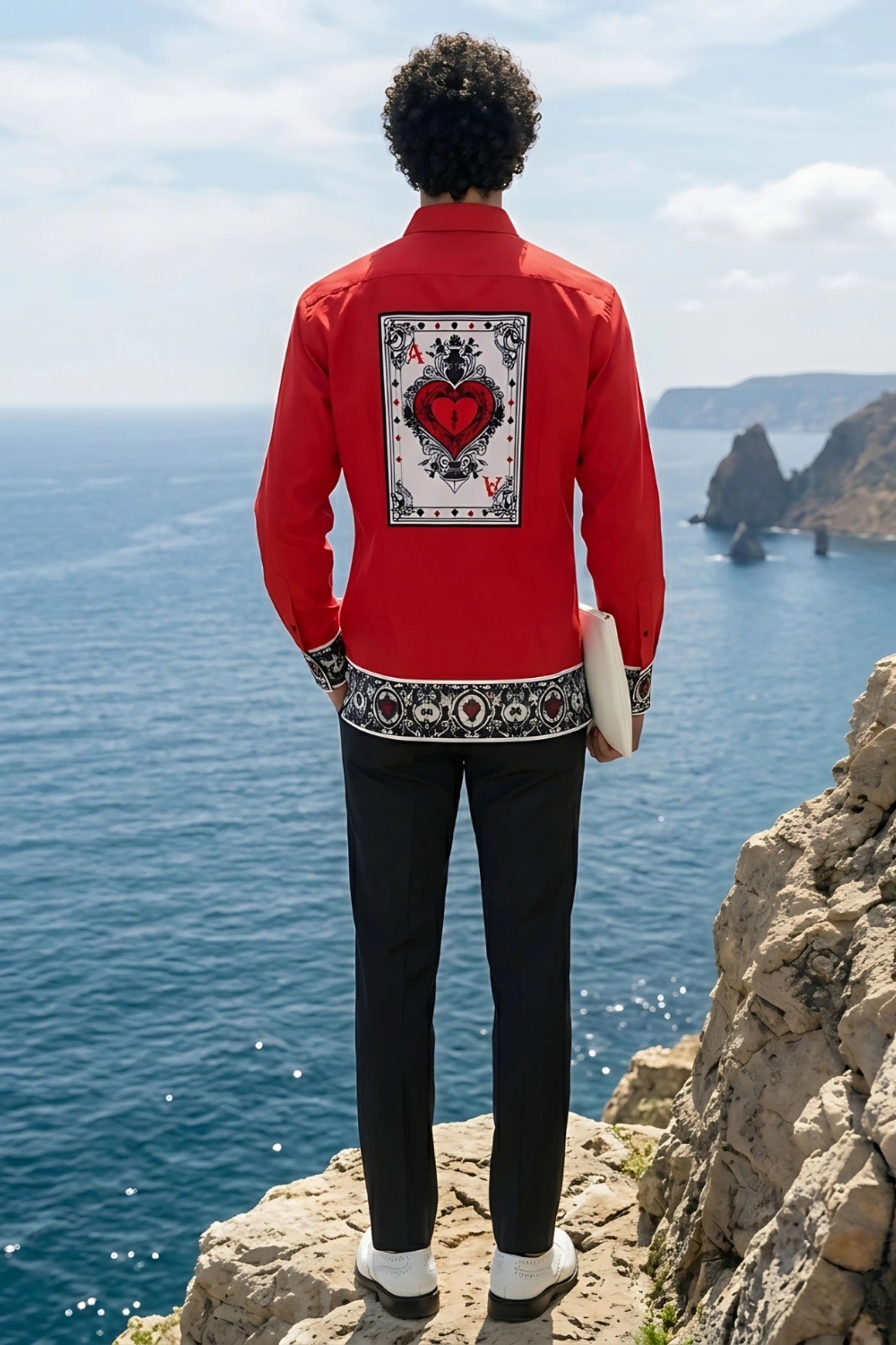 Red Taash Printed Shirt