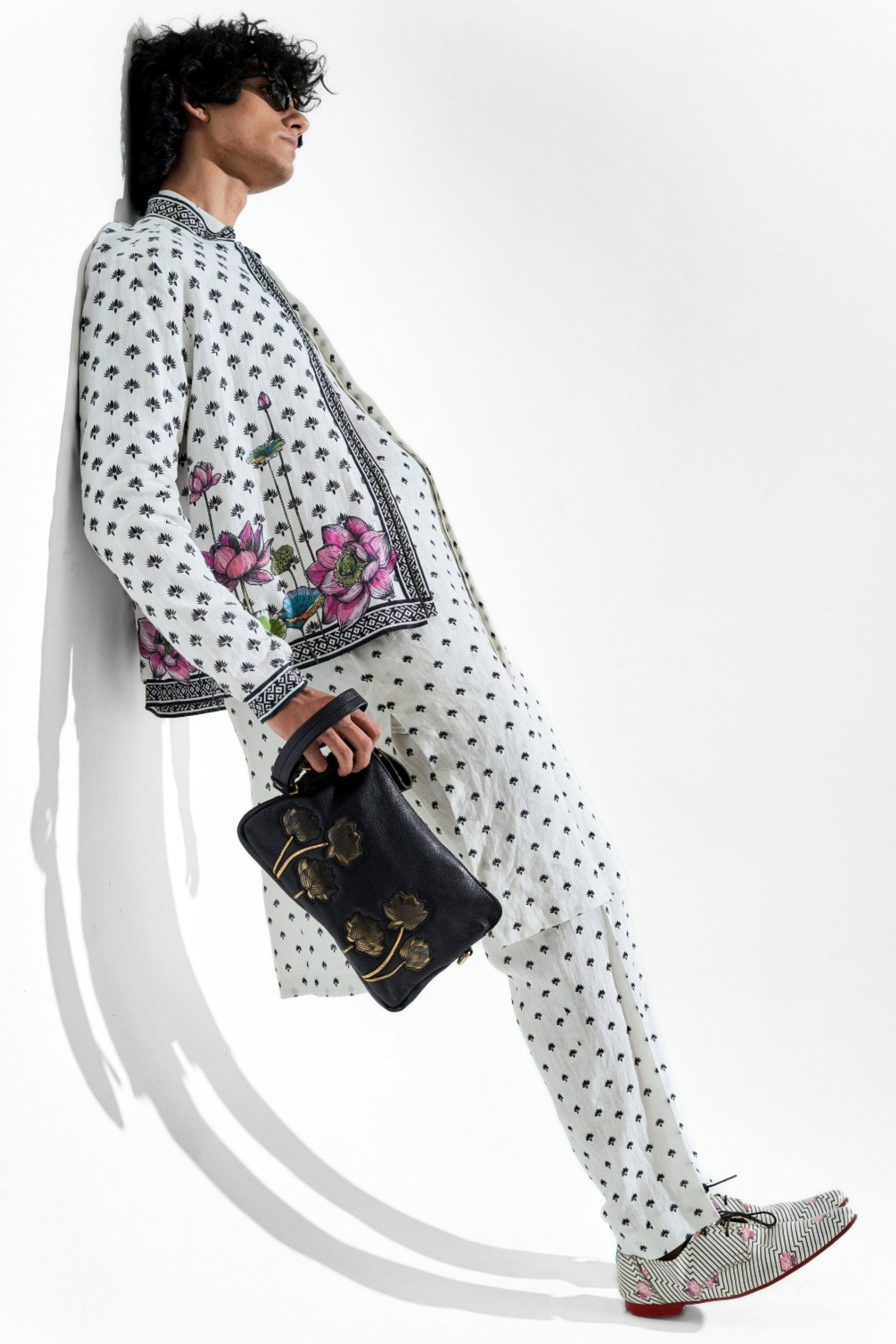 Marg Printed Linen Bomber Jacket