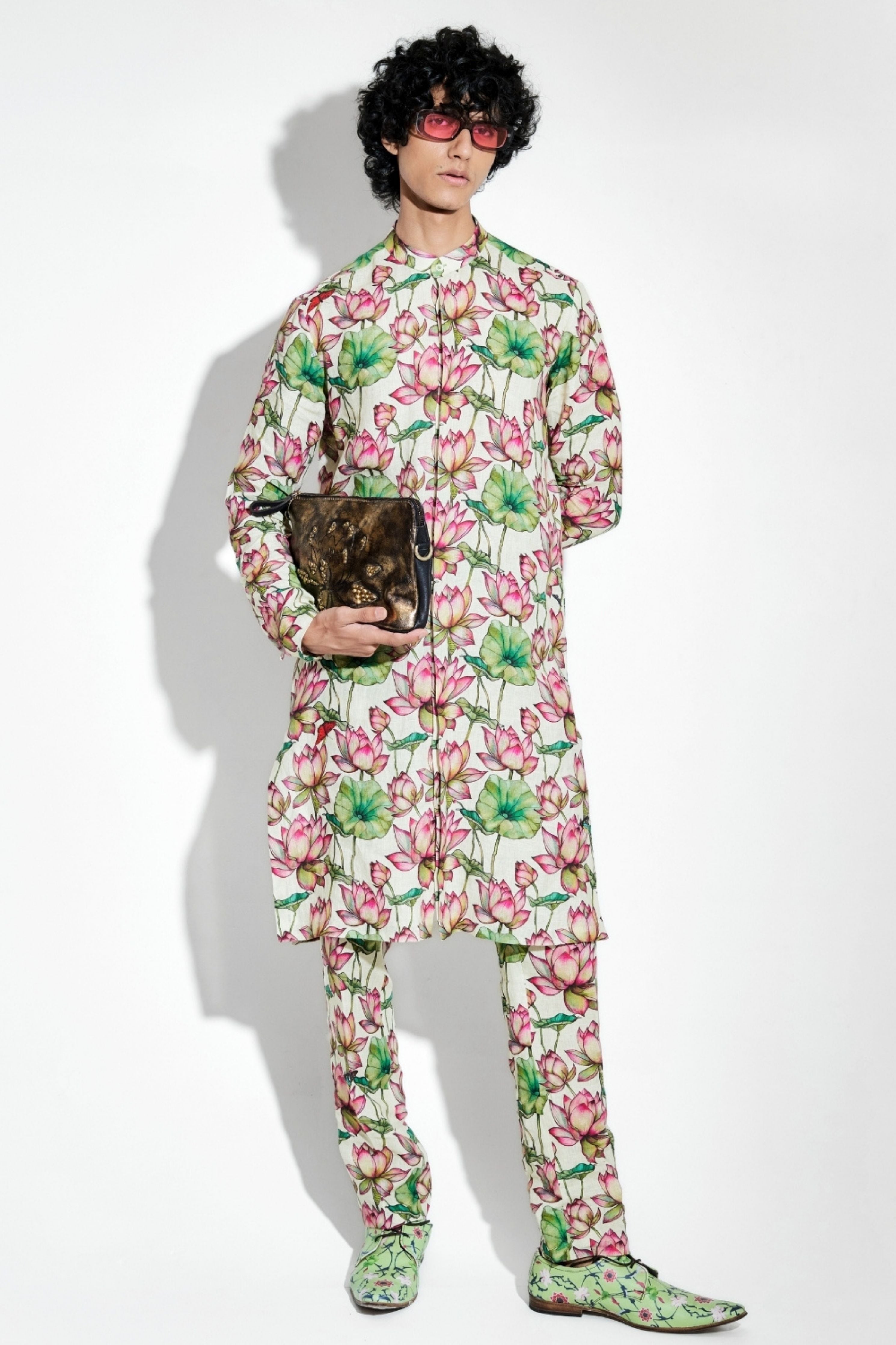 Zambak Printed Linen Coord Set