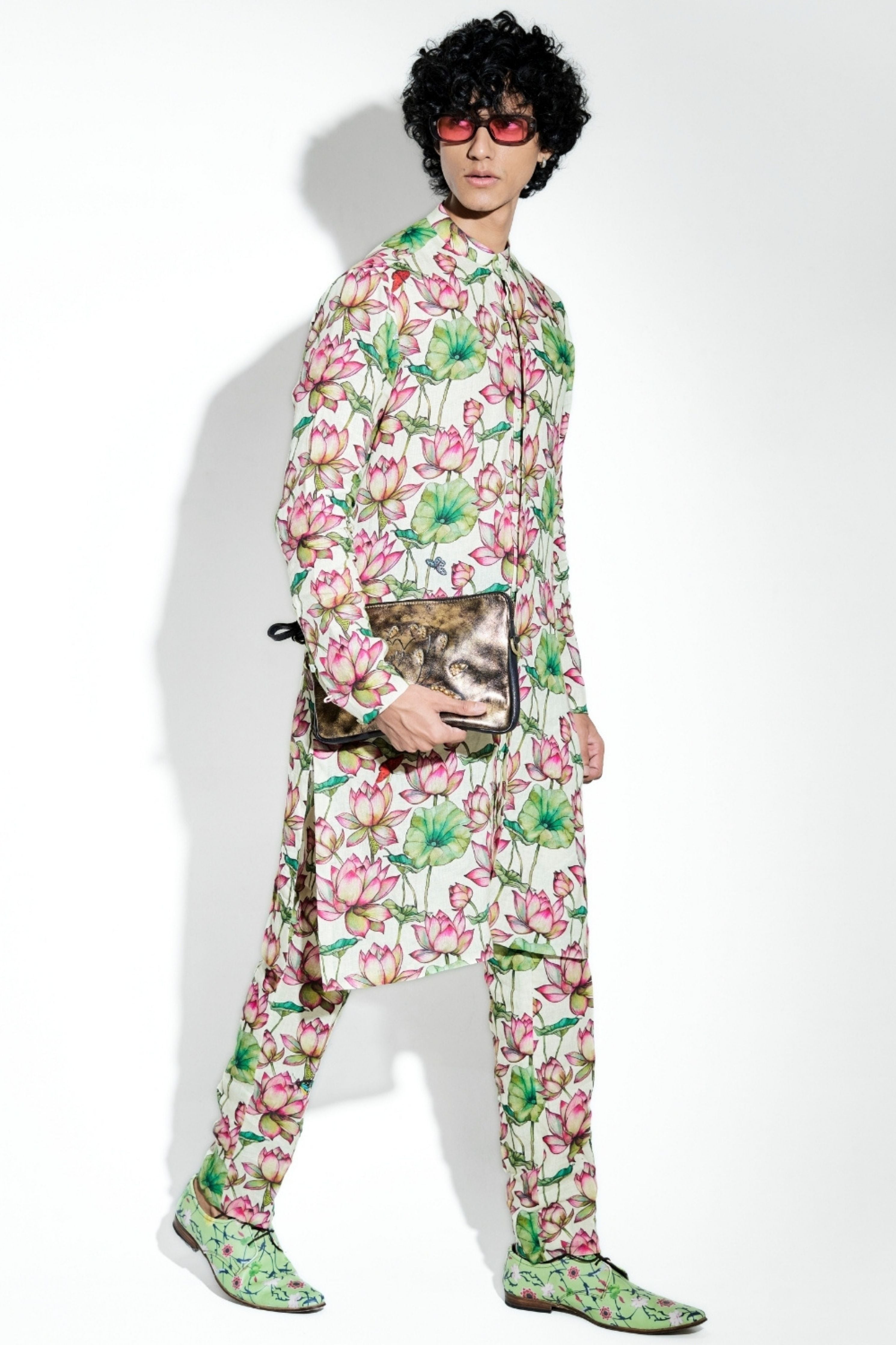 Zambak Printed Linen Coord Set