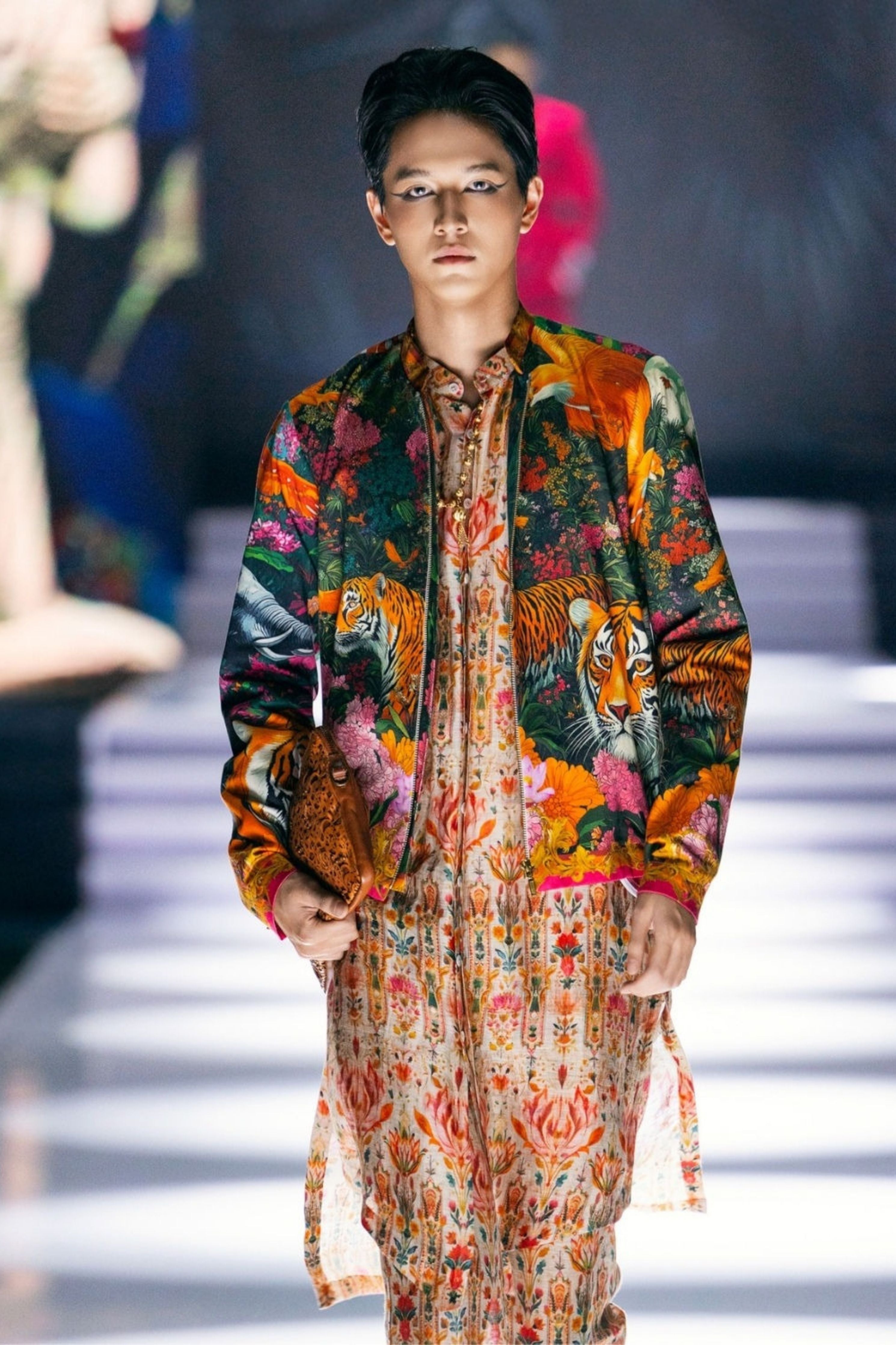 Ambar Printed Silk Linen Coord Set