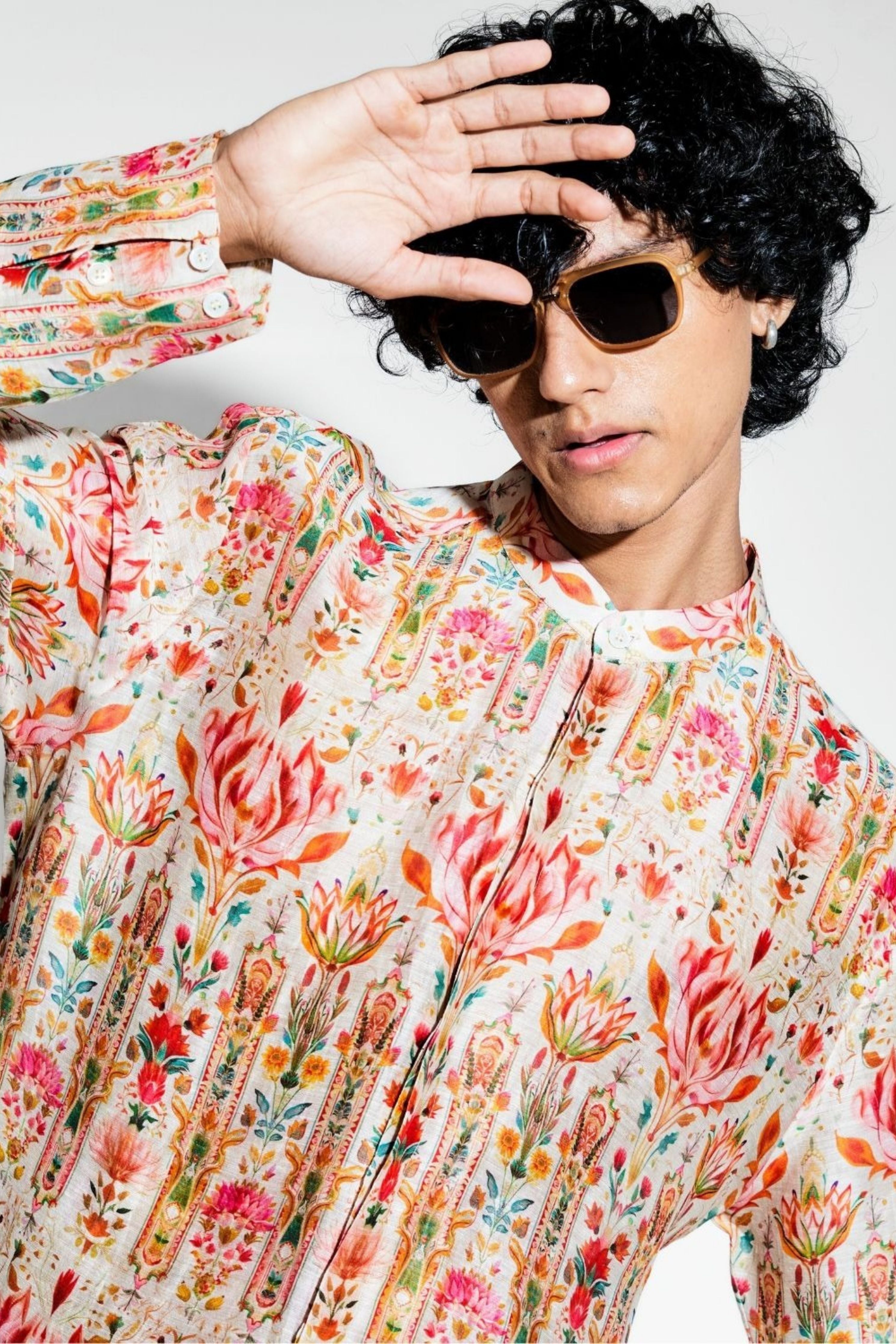 Ambar Printed Silk Linen Coord Set