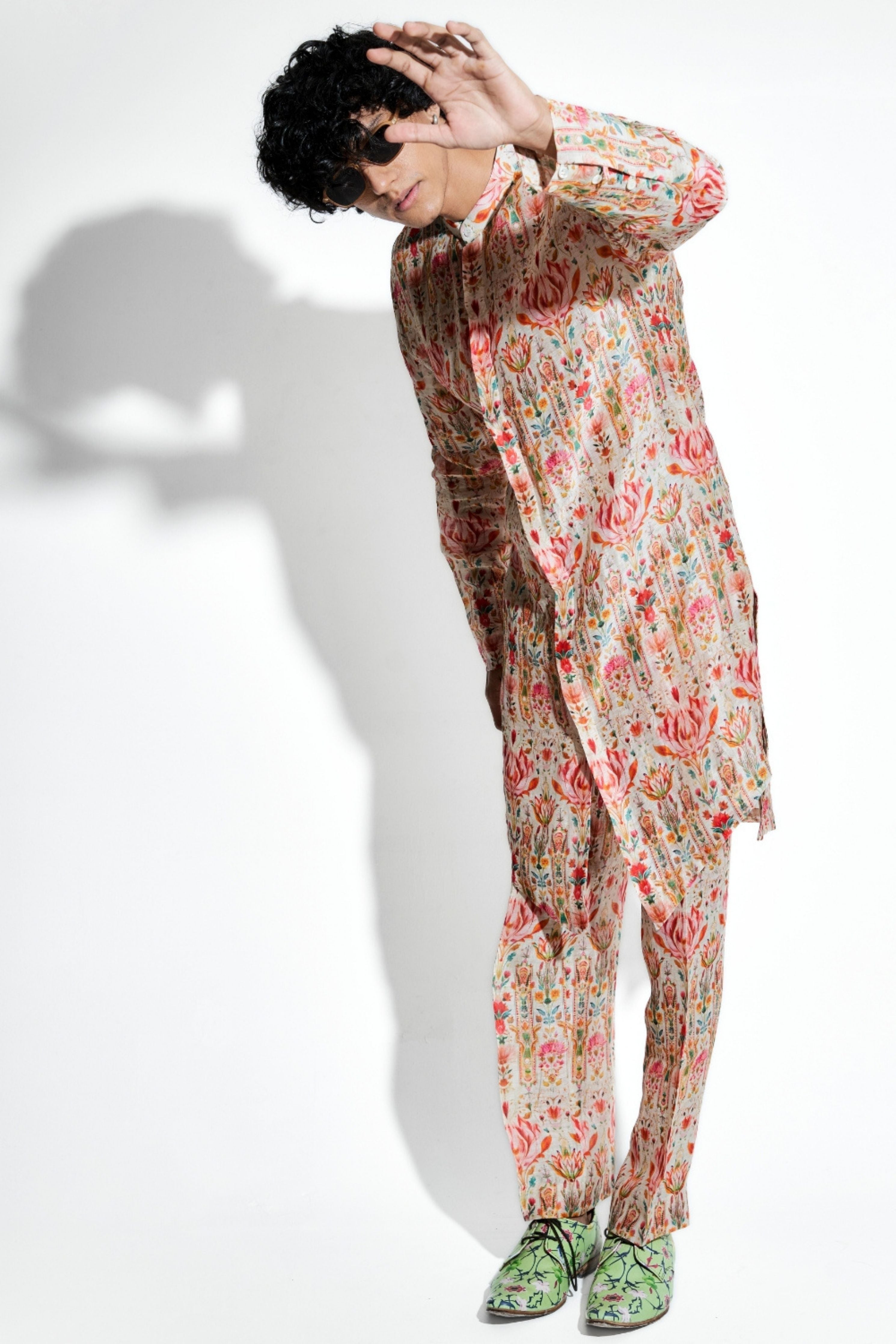 Ambar Printed Silk Linen Co-Ord Set