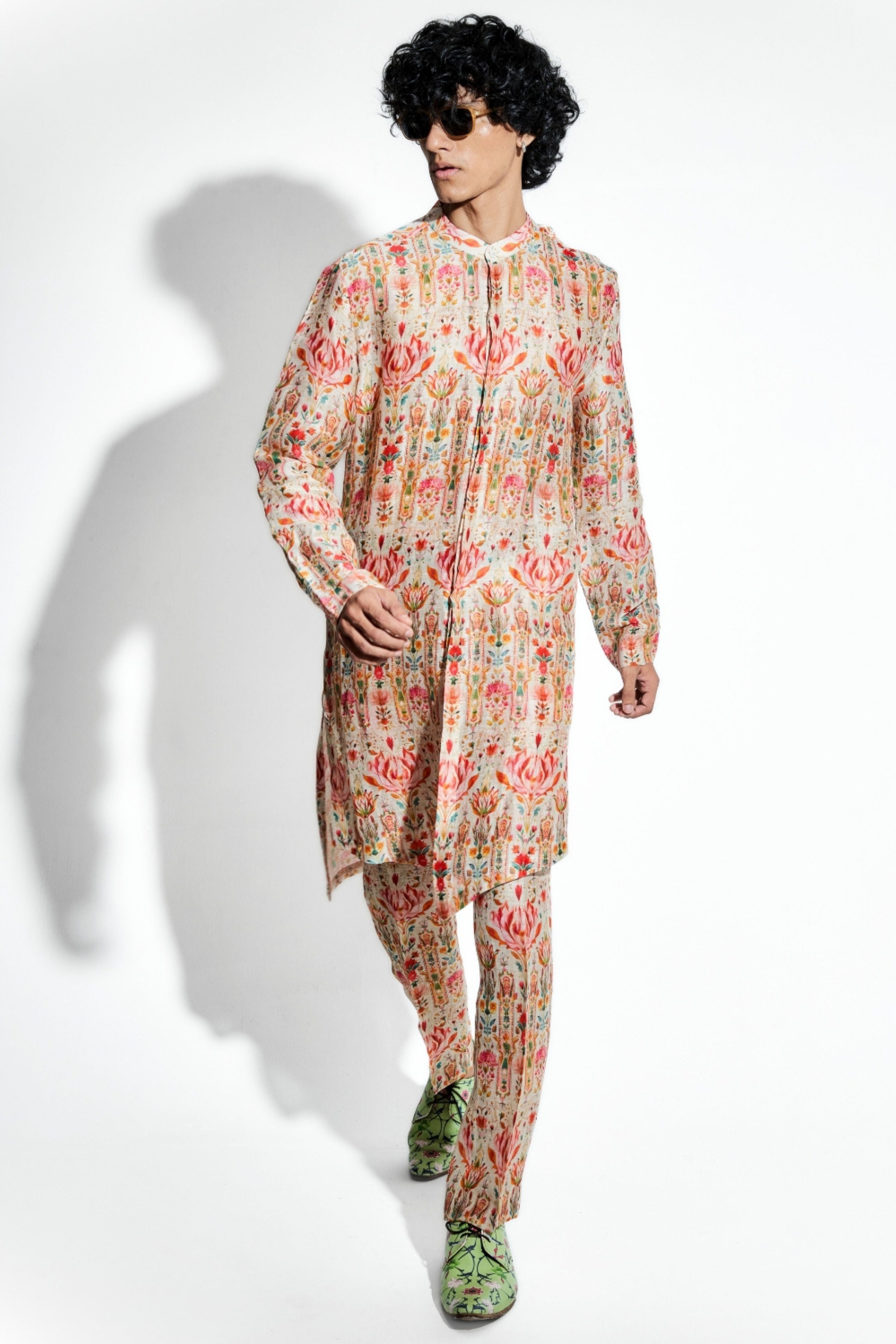 Ambar Printed Silk Linen Co-Ord Set