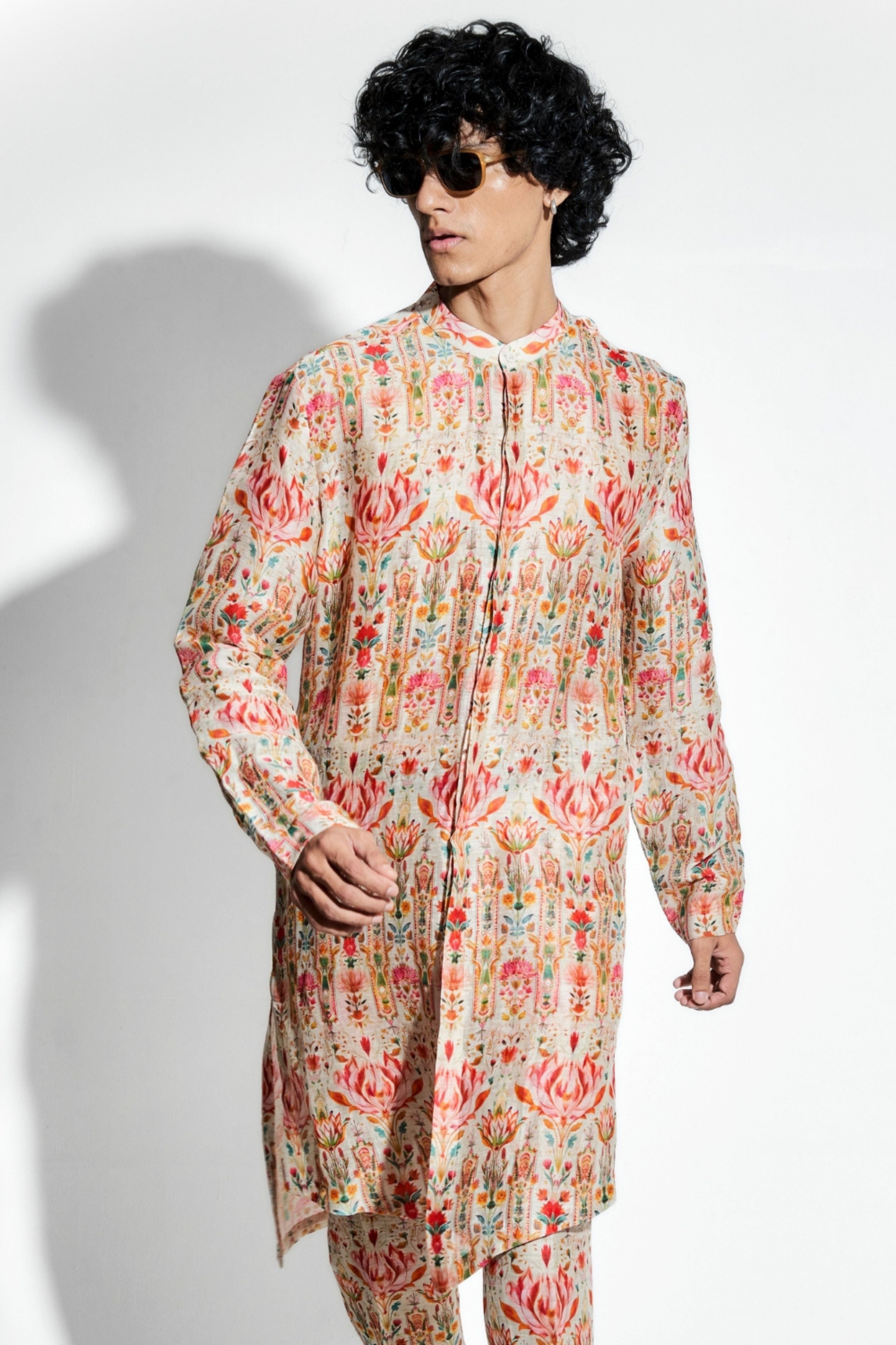 Ambar Printed Silk Linen Co-Ord Set