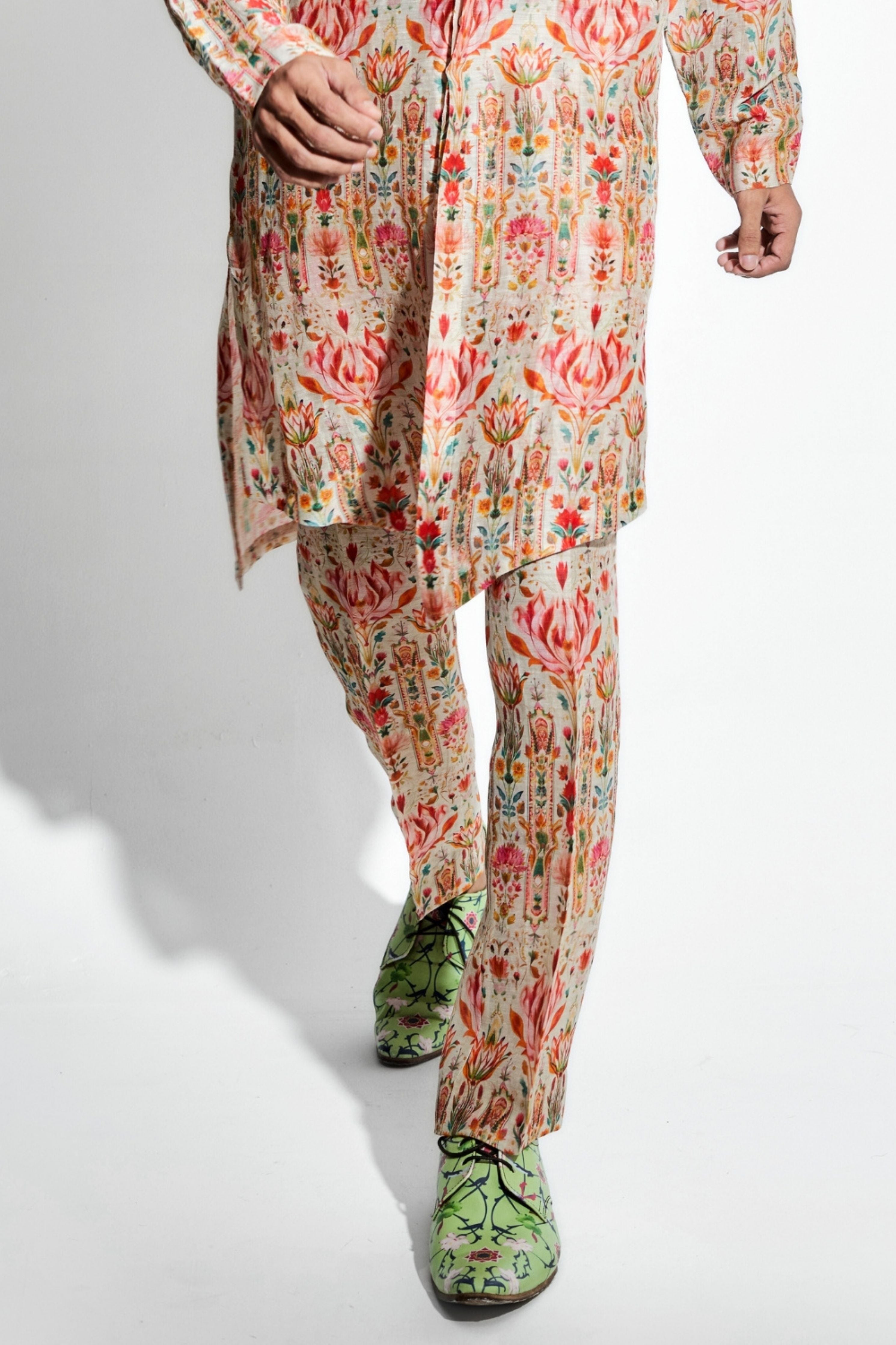 Ambar Printed Silk Linen Co-Ord Set