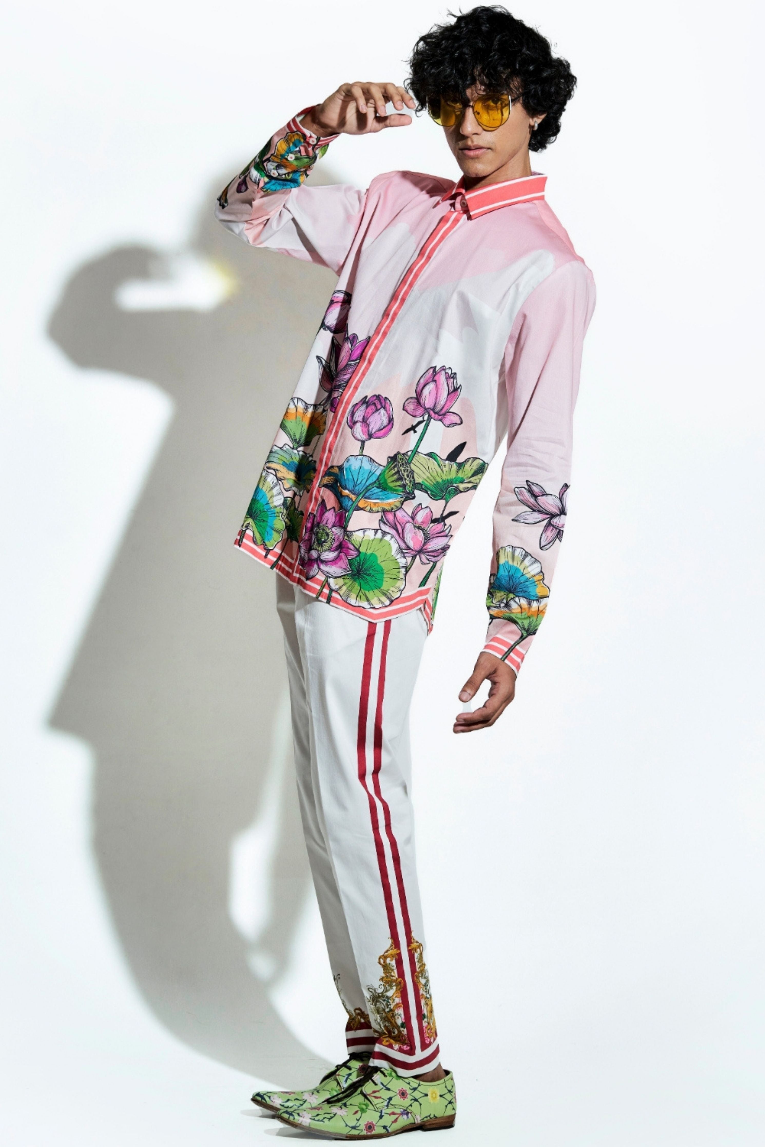 Lotus Blume Peach Signature Printed Shirt