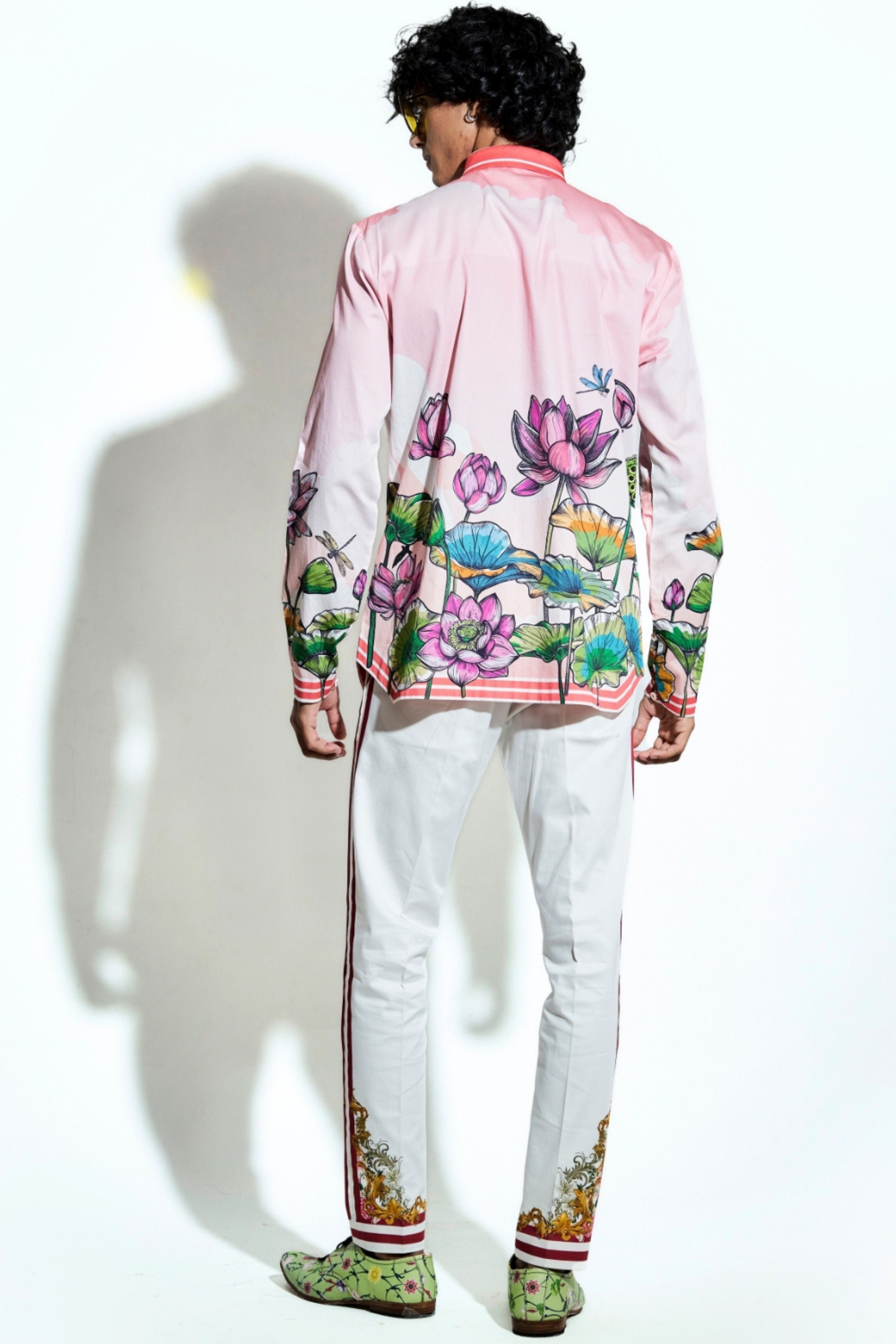 Lotus Blume Peach Signature Printed Shirt