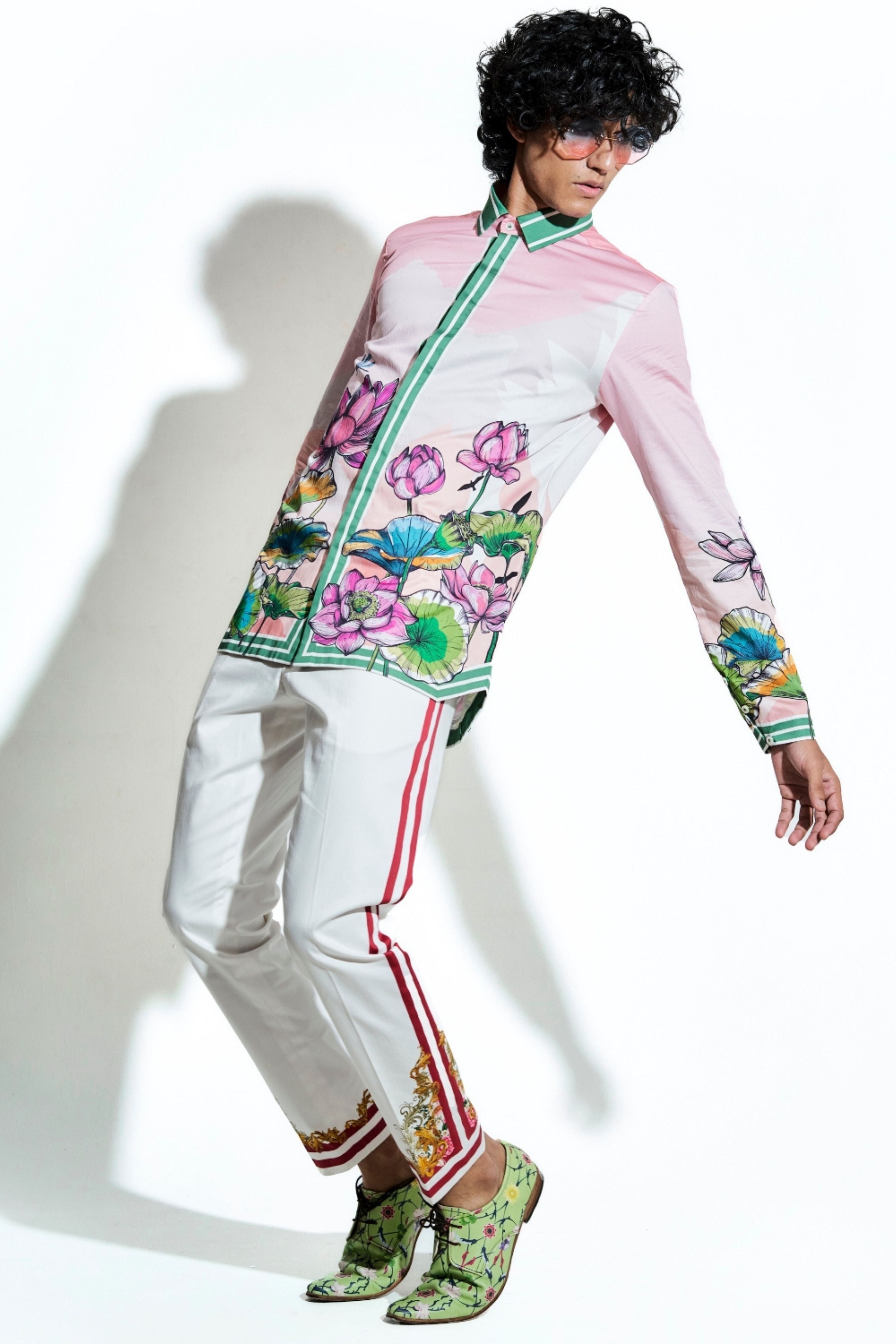 Lotus Blume Turq Signature Printed Shirt