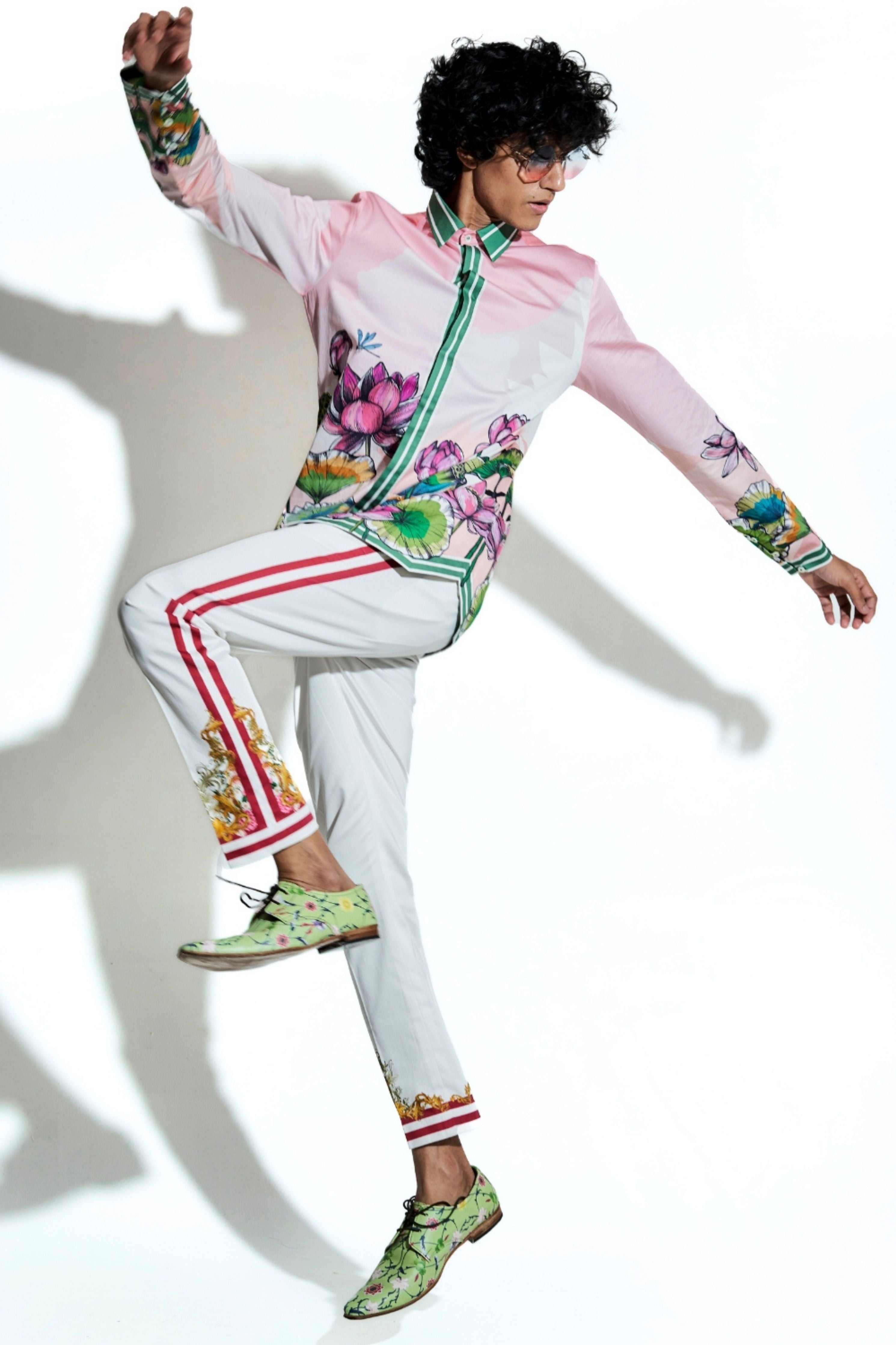 Lotus Blume Turq Signature Printed Shirt