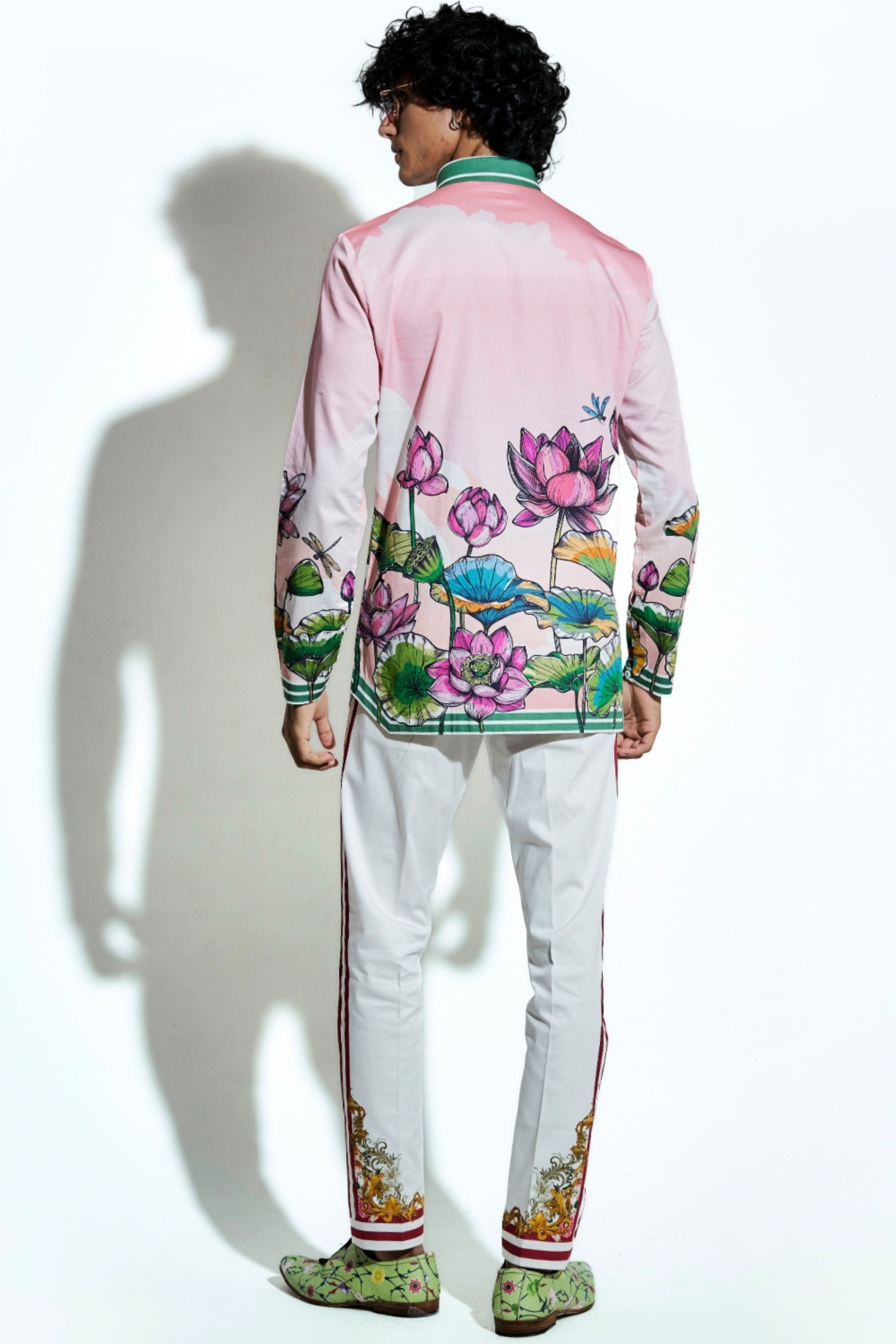 Lotus Blume Turq Signature Printed Shirt
