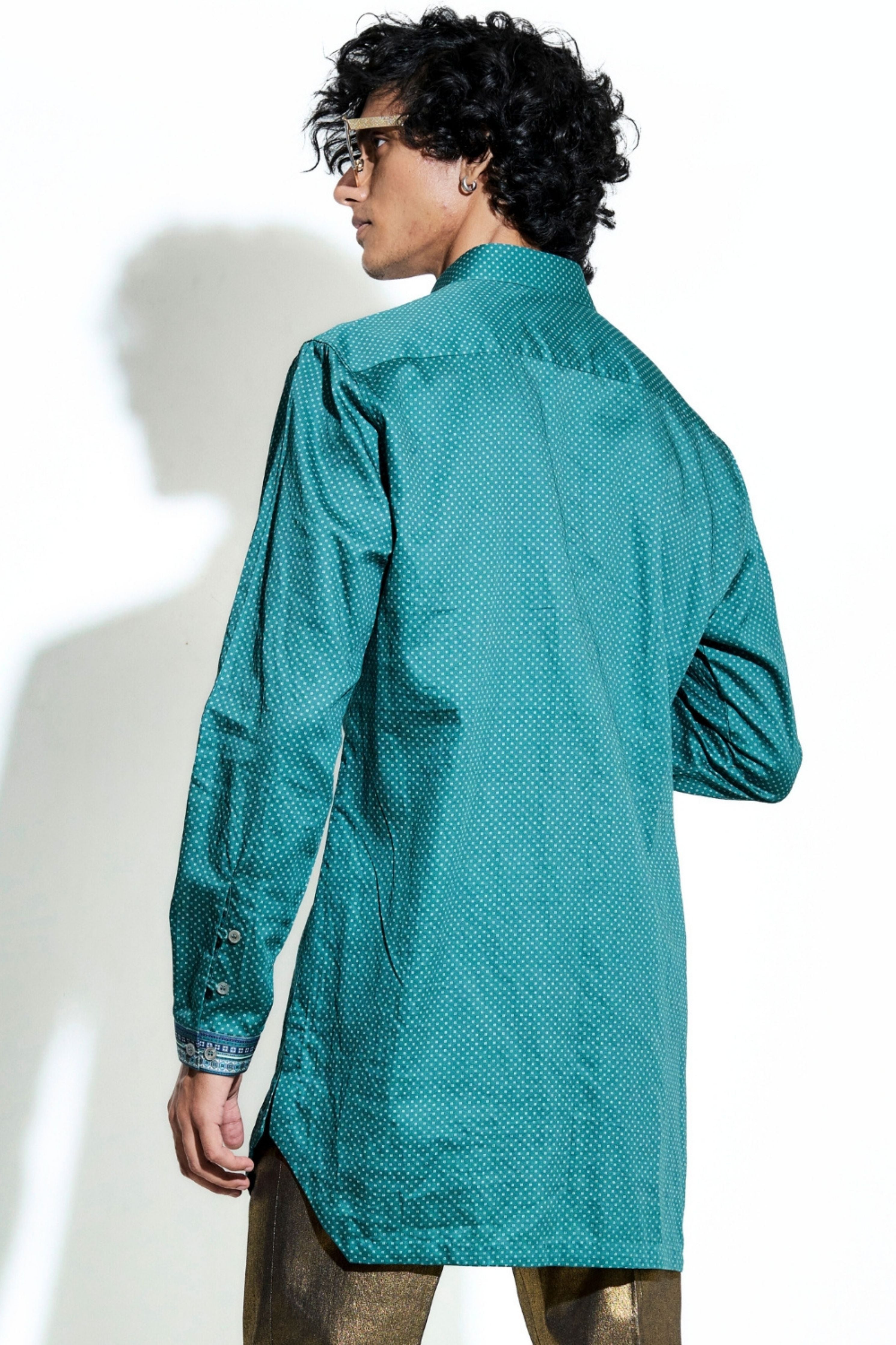 El Loto Printed Satin Shirt
