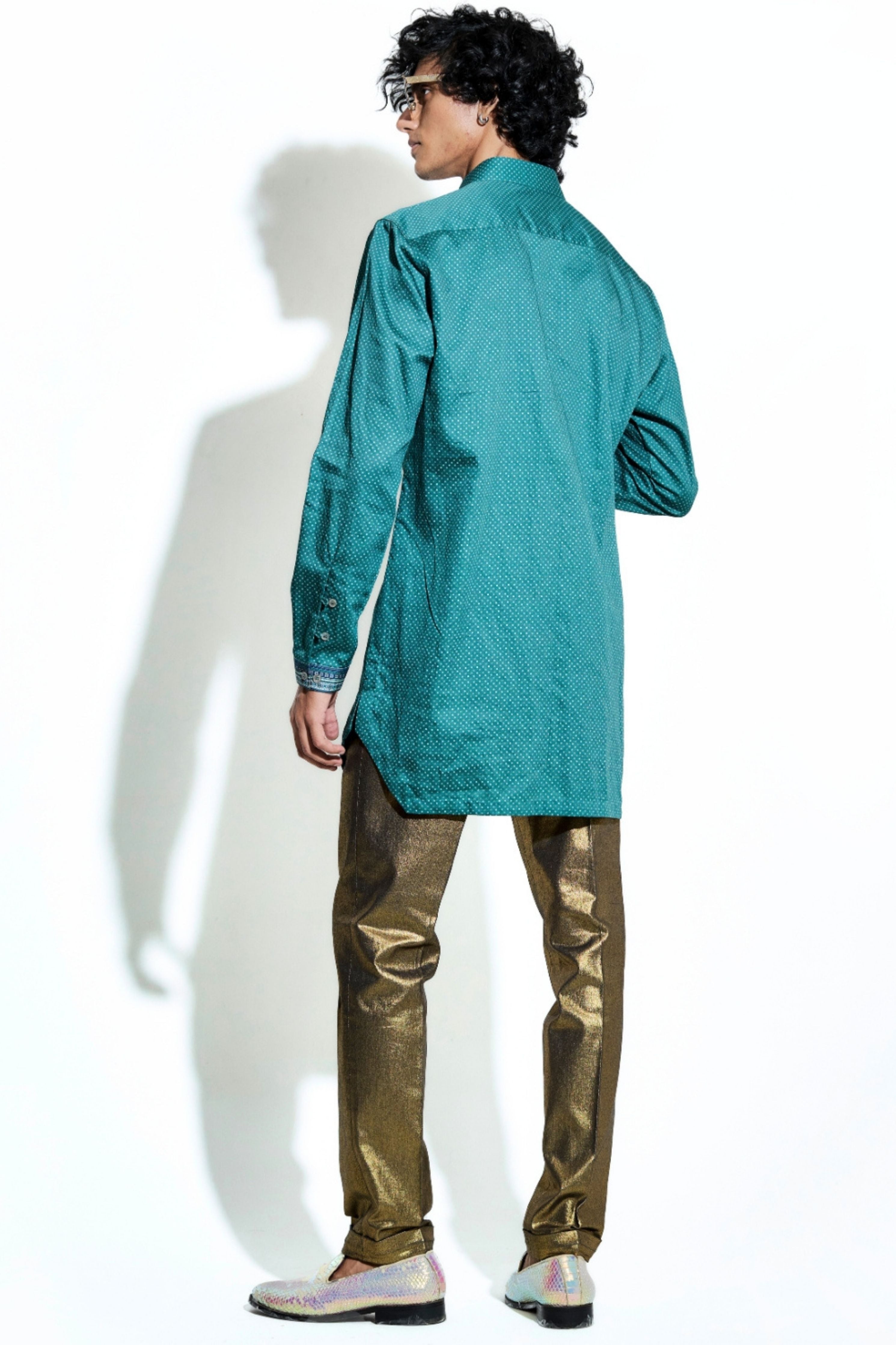El Loto Printed Satin Shirt