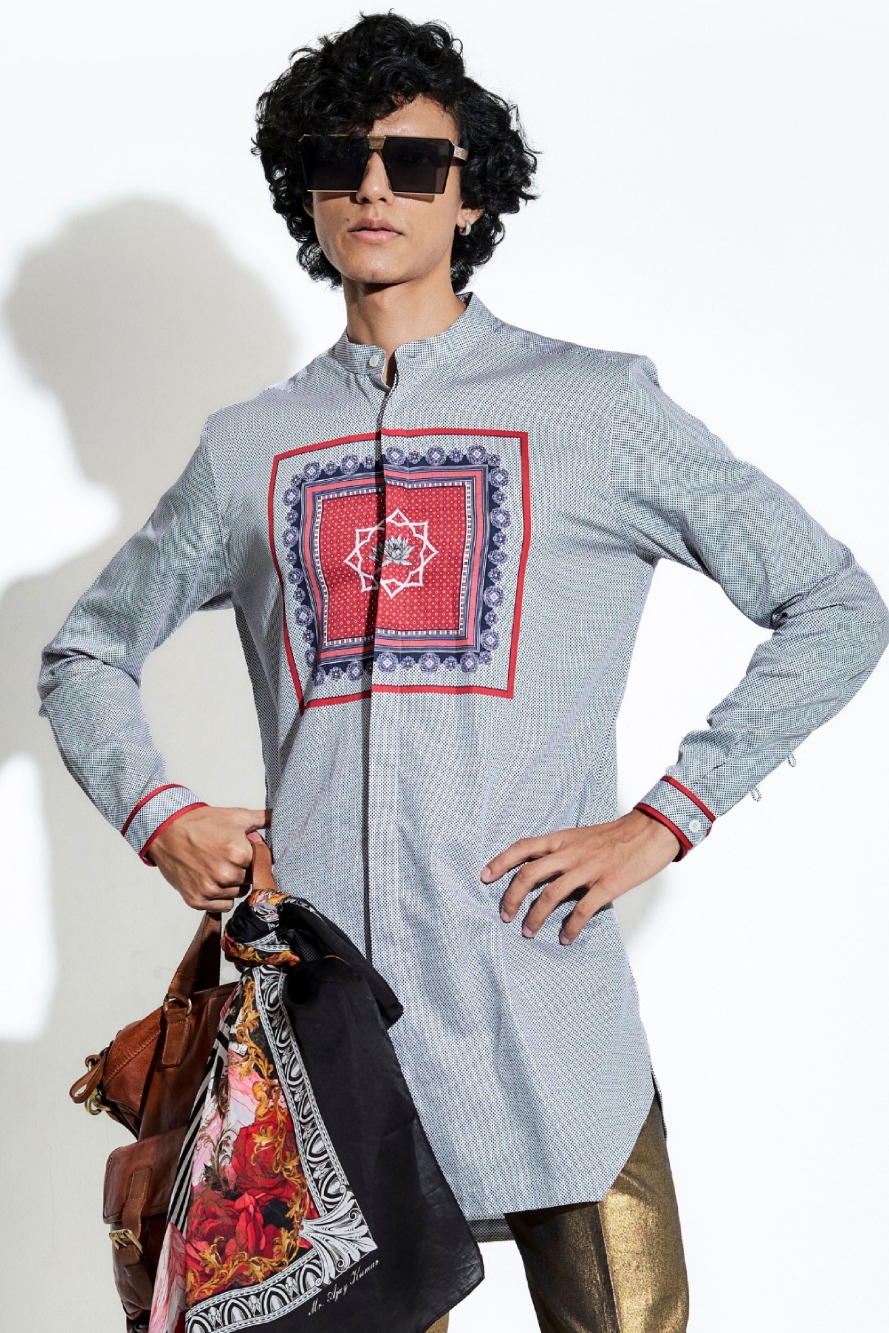 Lots Printed Satin Shirt