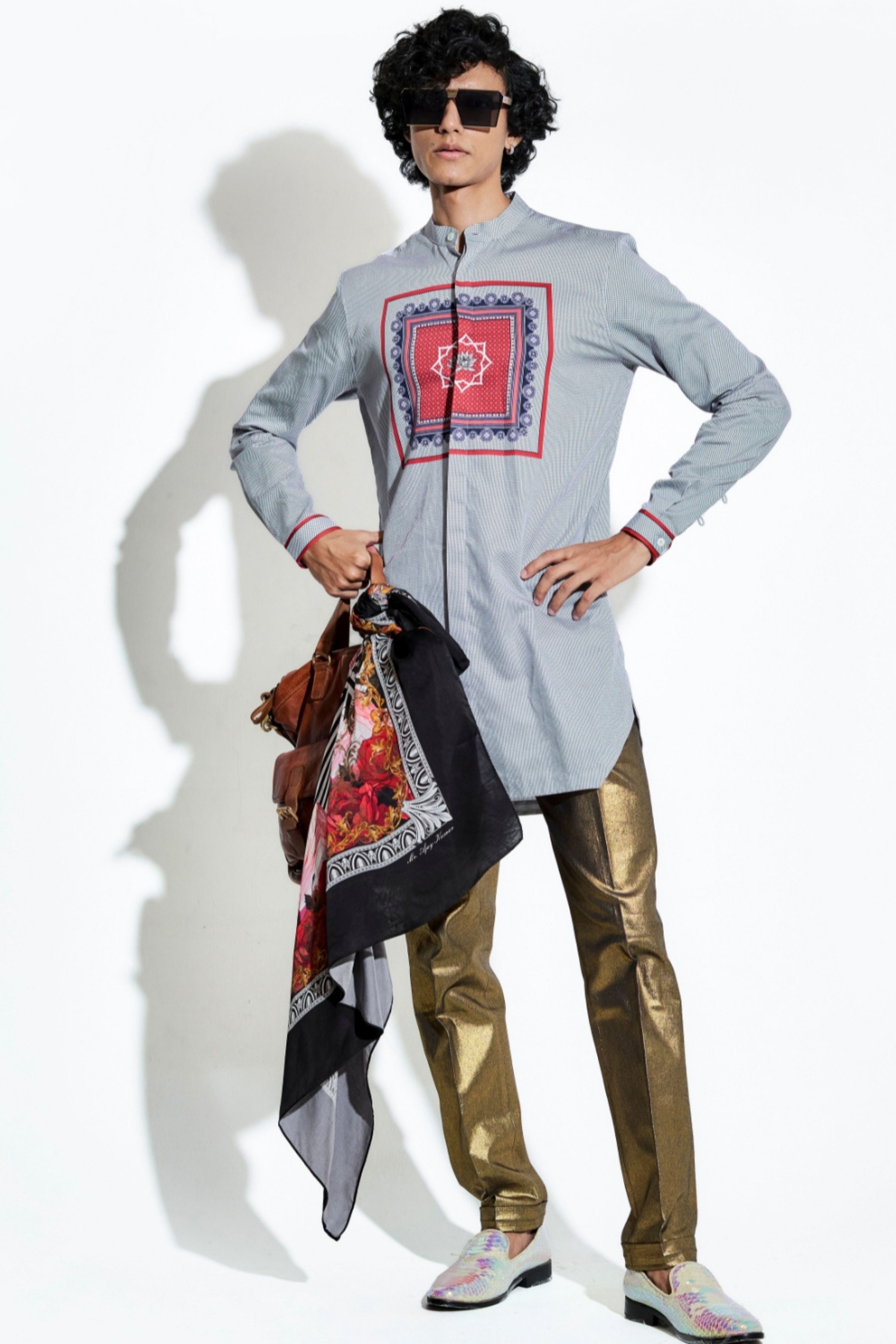 Lots Printed Satin Shirt