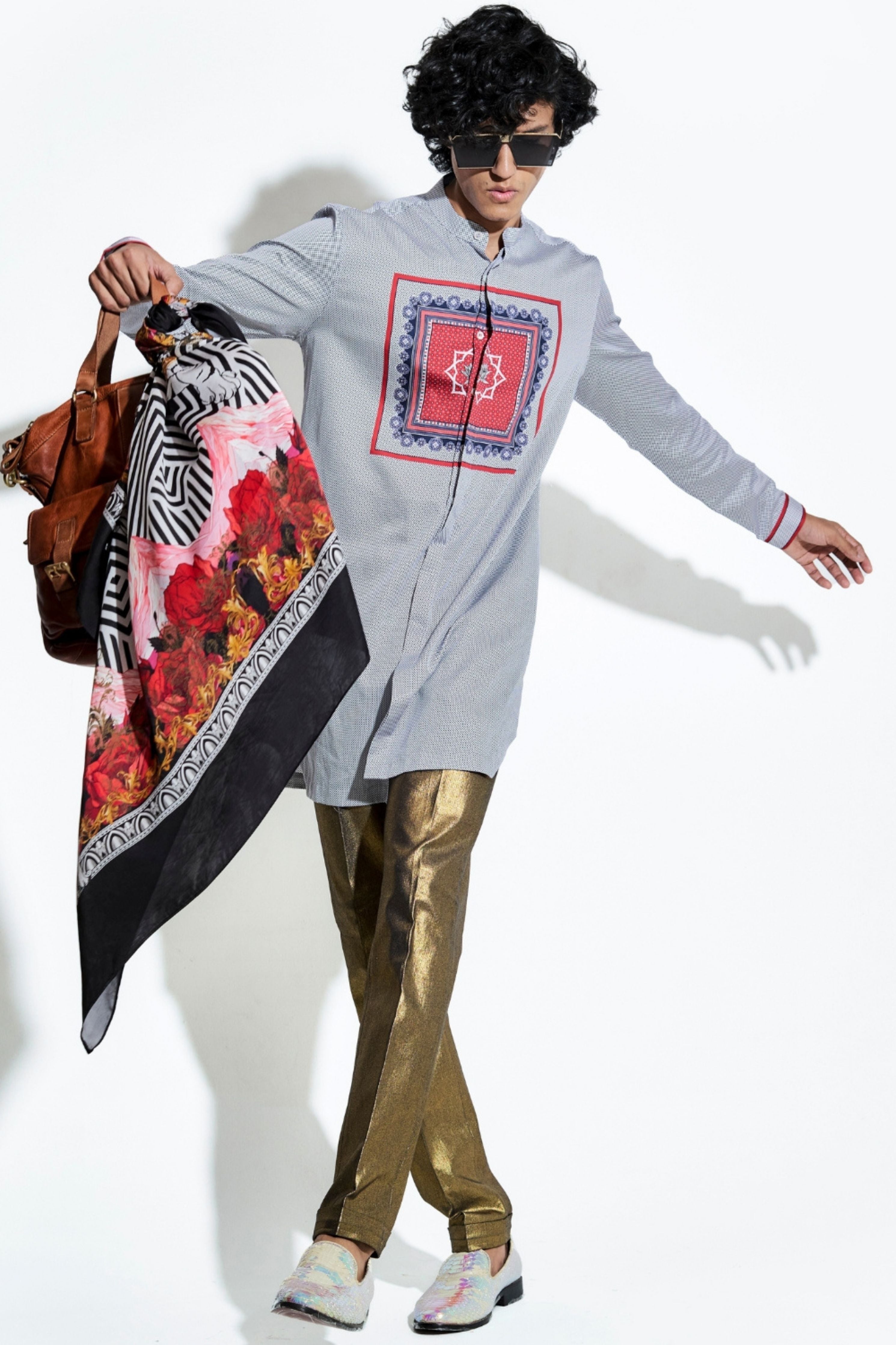 Lots Printed Satin Shirt