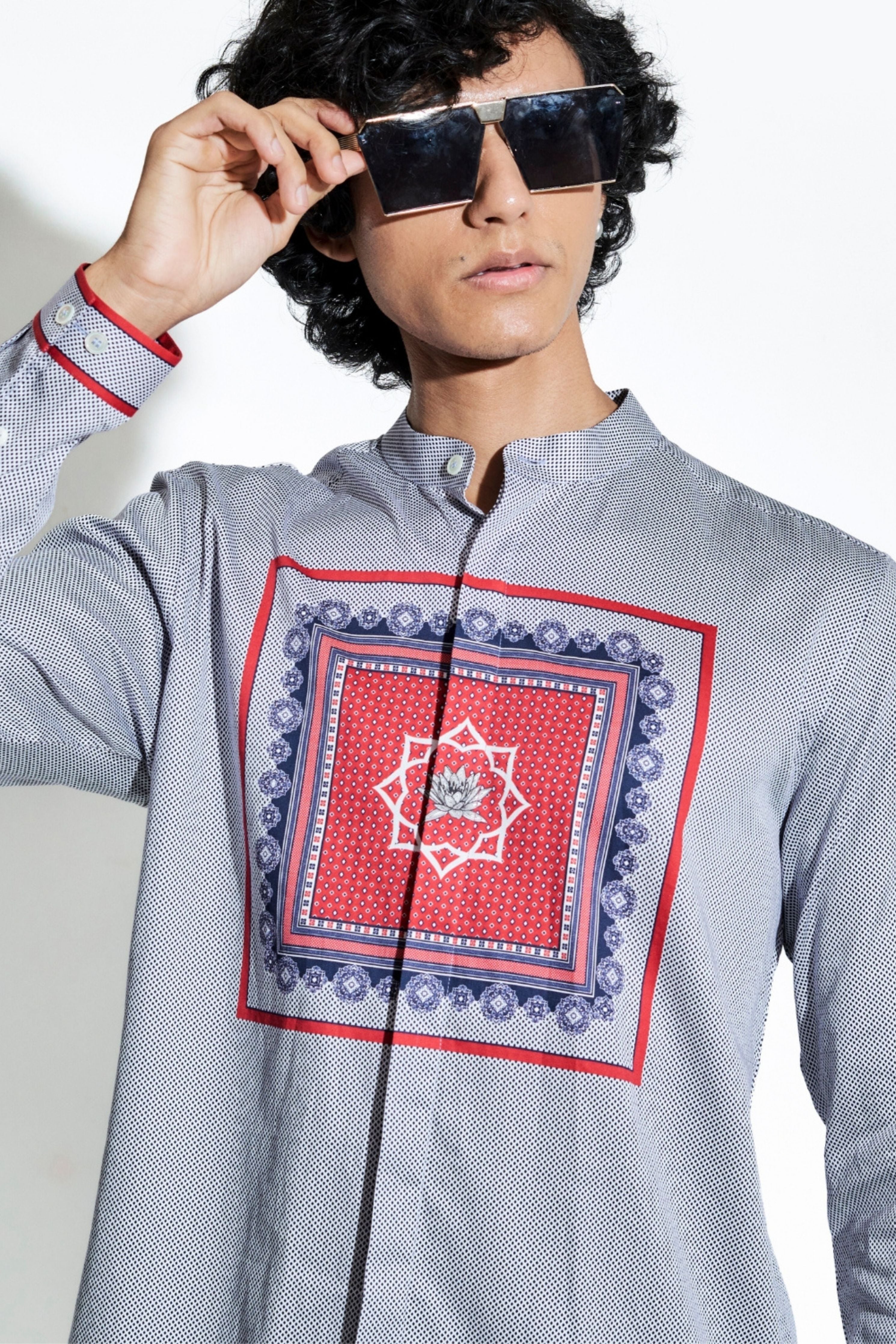 Lots Printed Satin Shirt