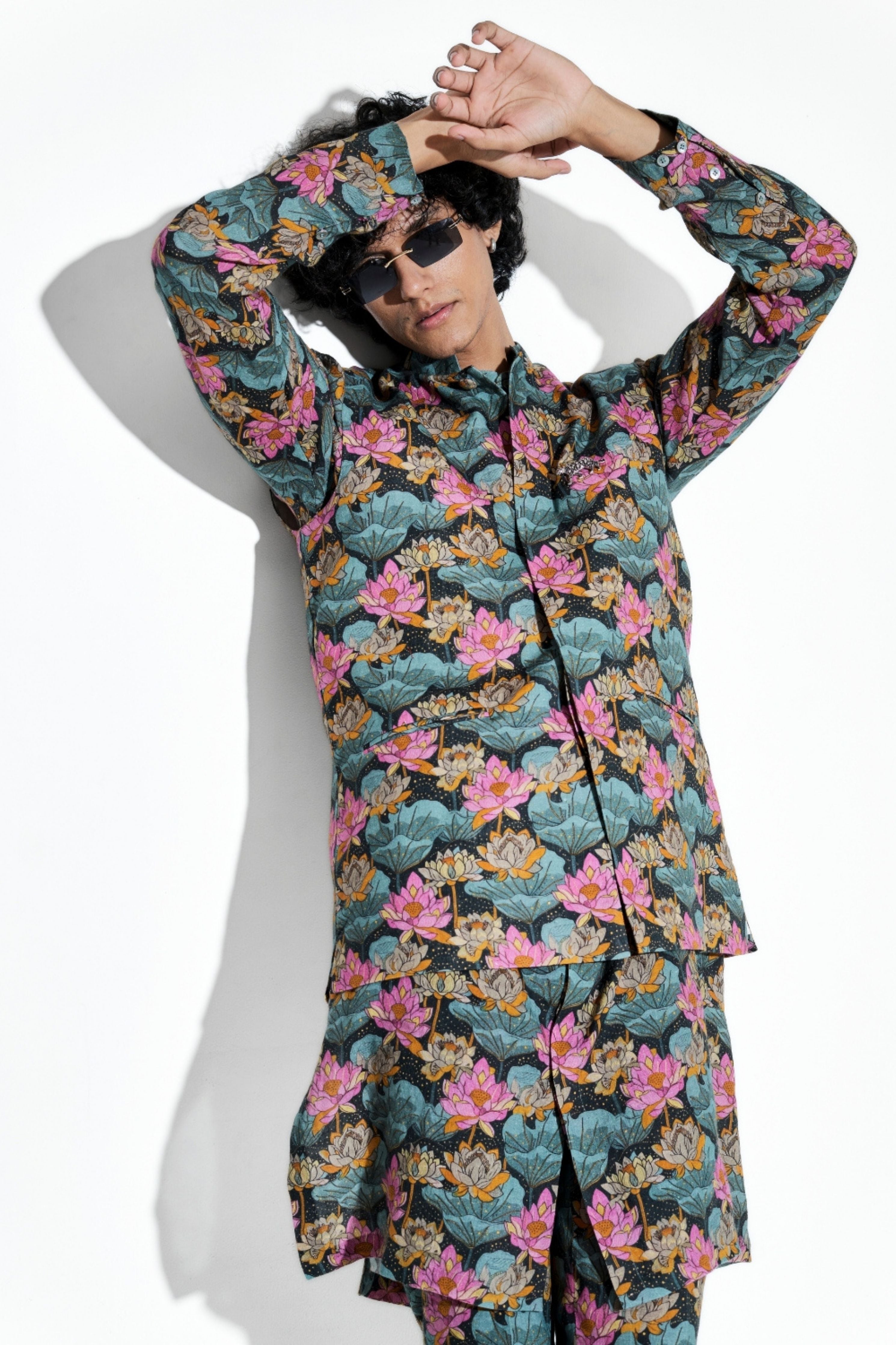 Nalin Printed Linen Bundi