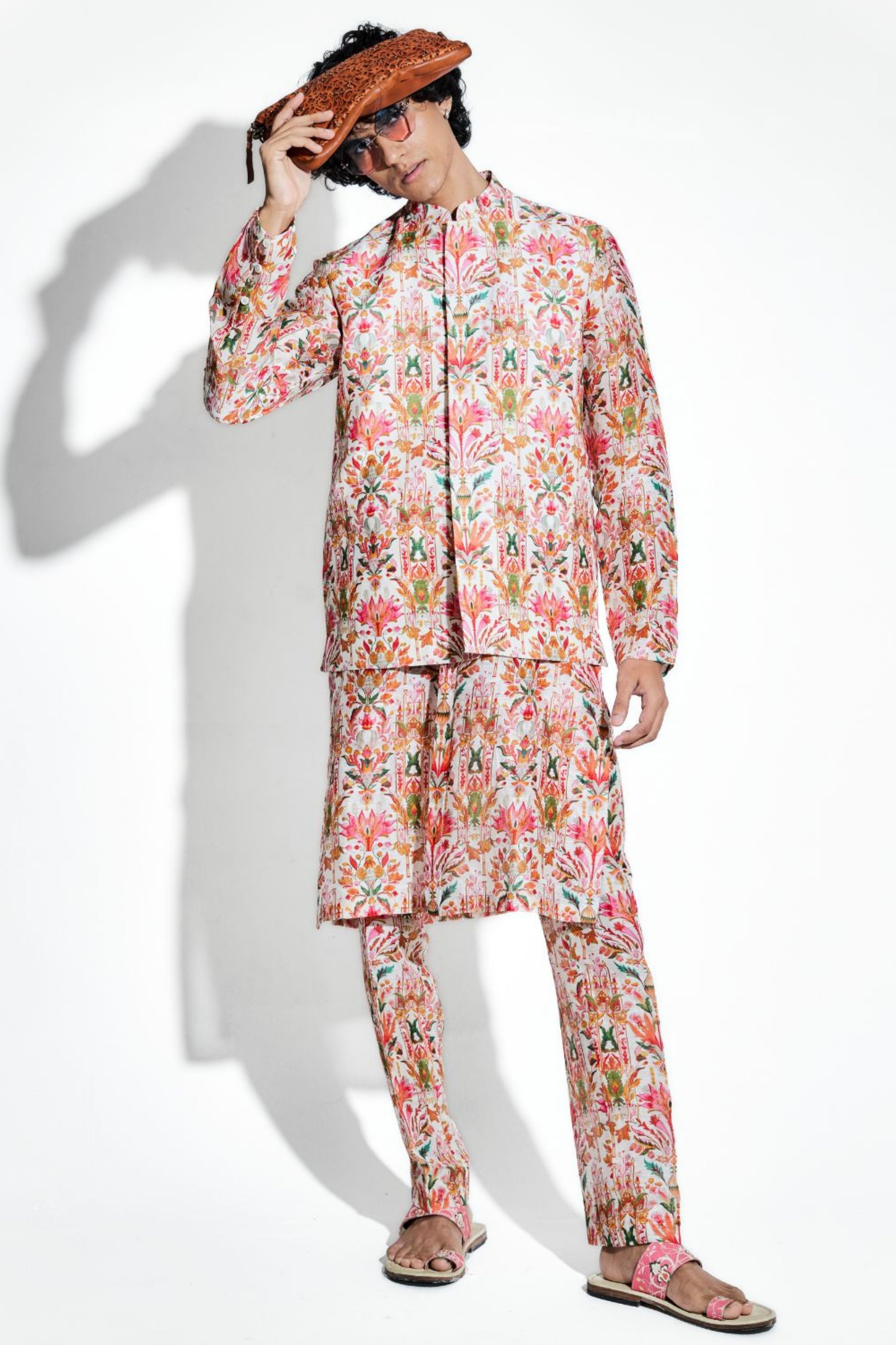 Taavare Printed Silk Linen Bundi