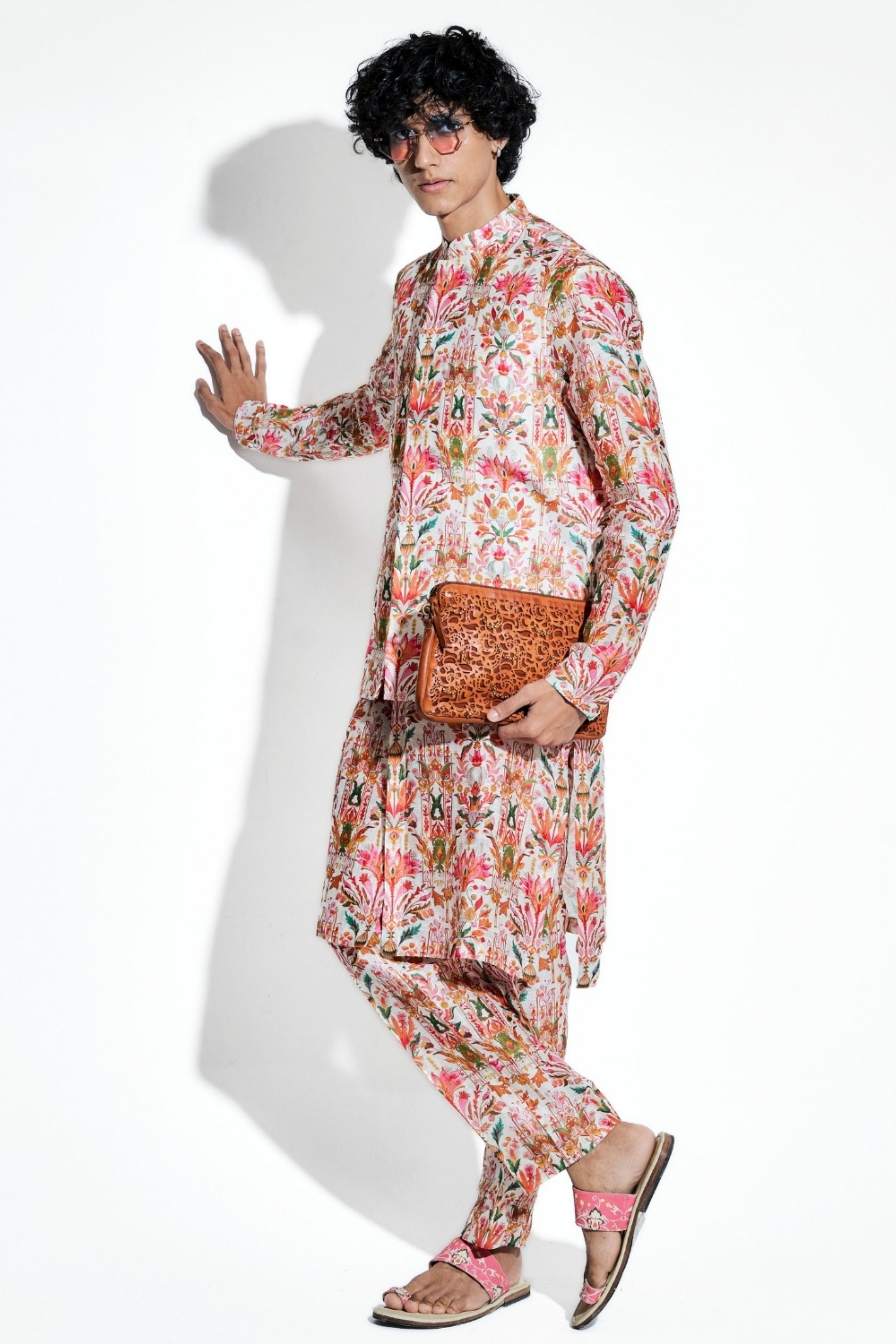 Taavare Printed Silk Linen Bundi