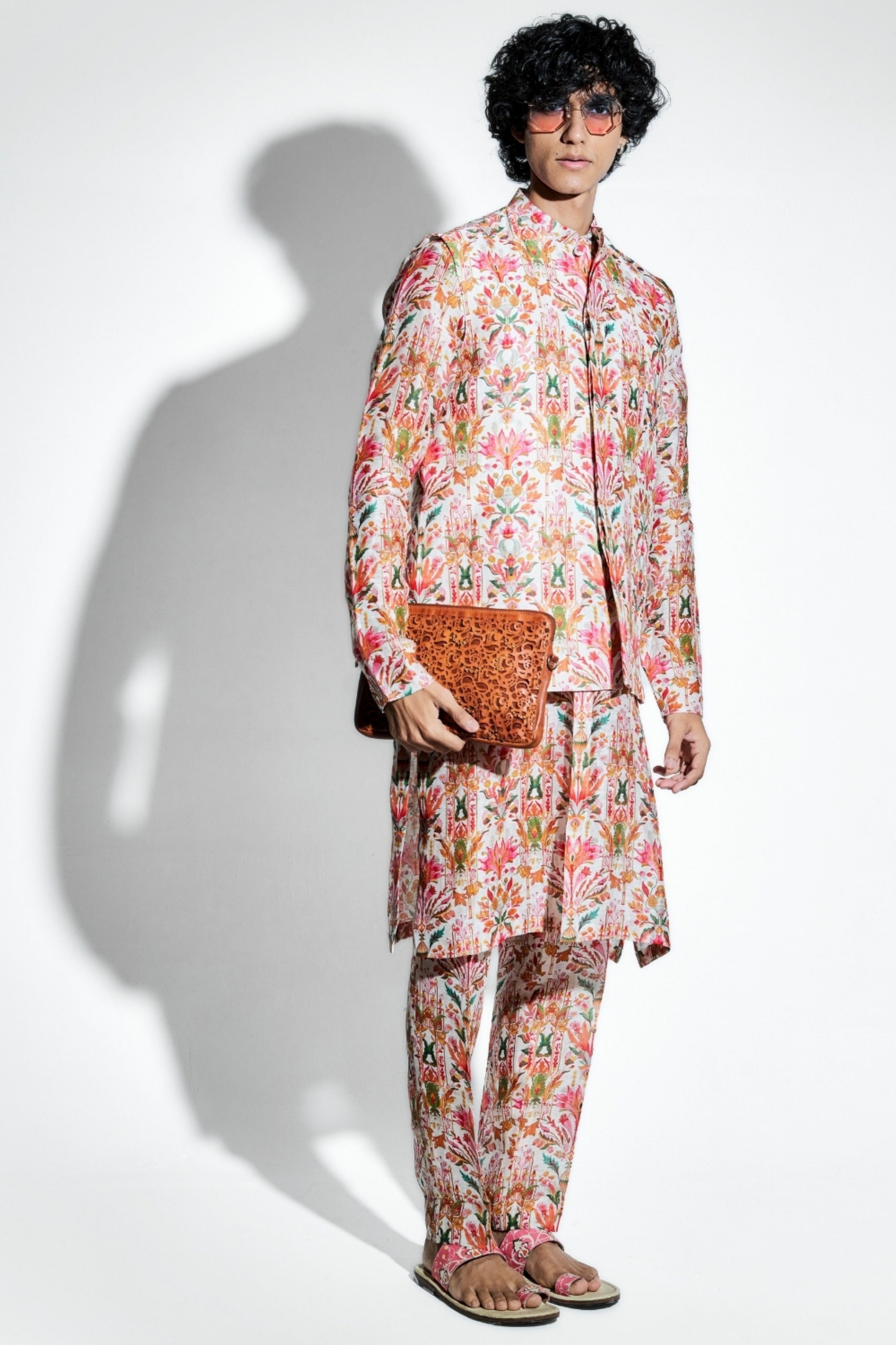 Taavare Printed Silk Linen Bundi