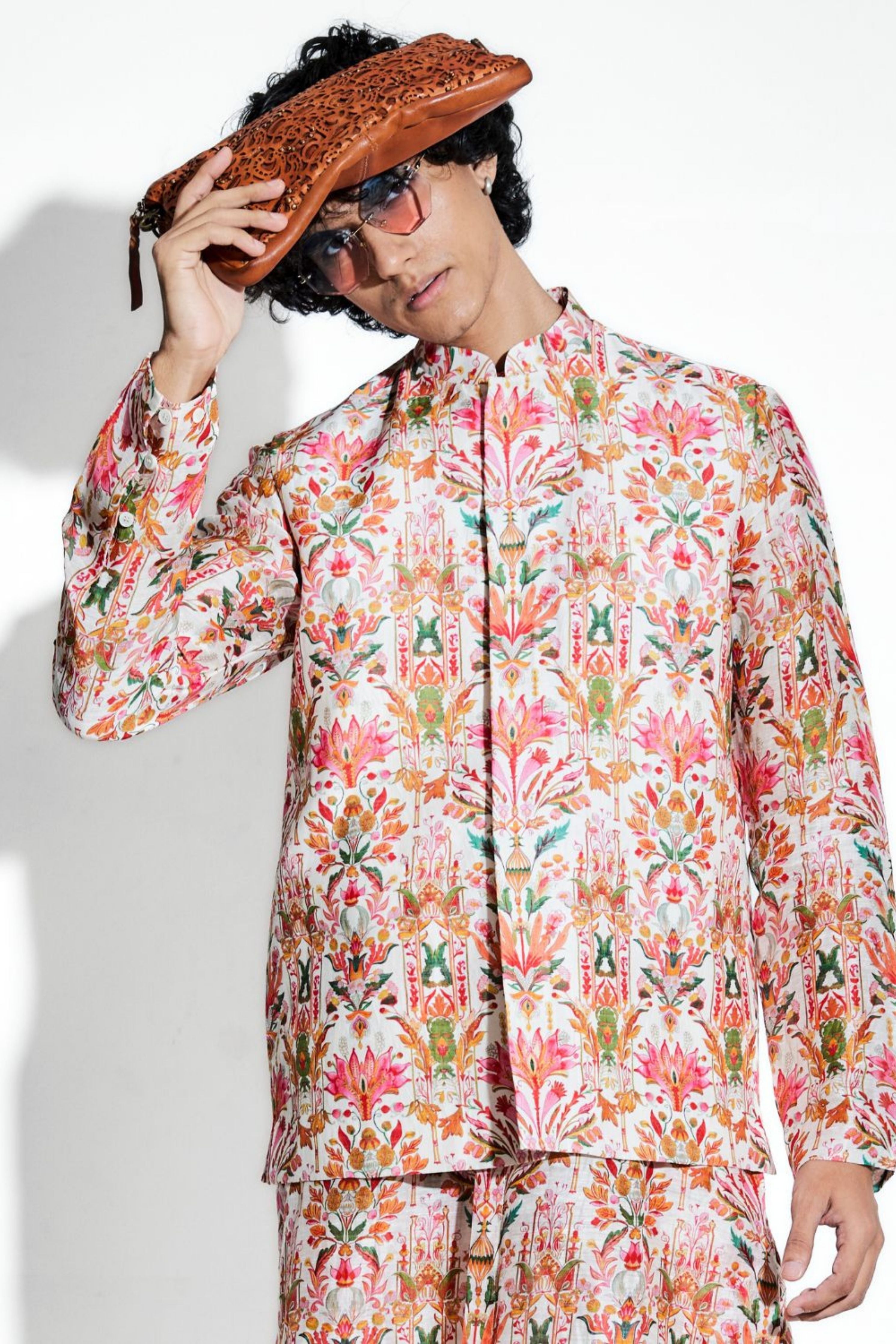 Taavare Printed Silk Linen Bundi