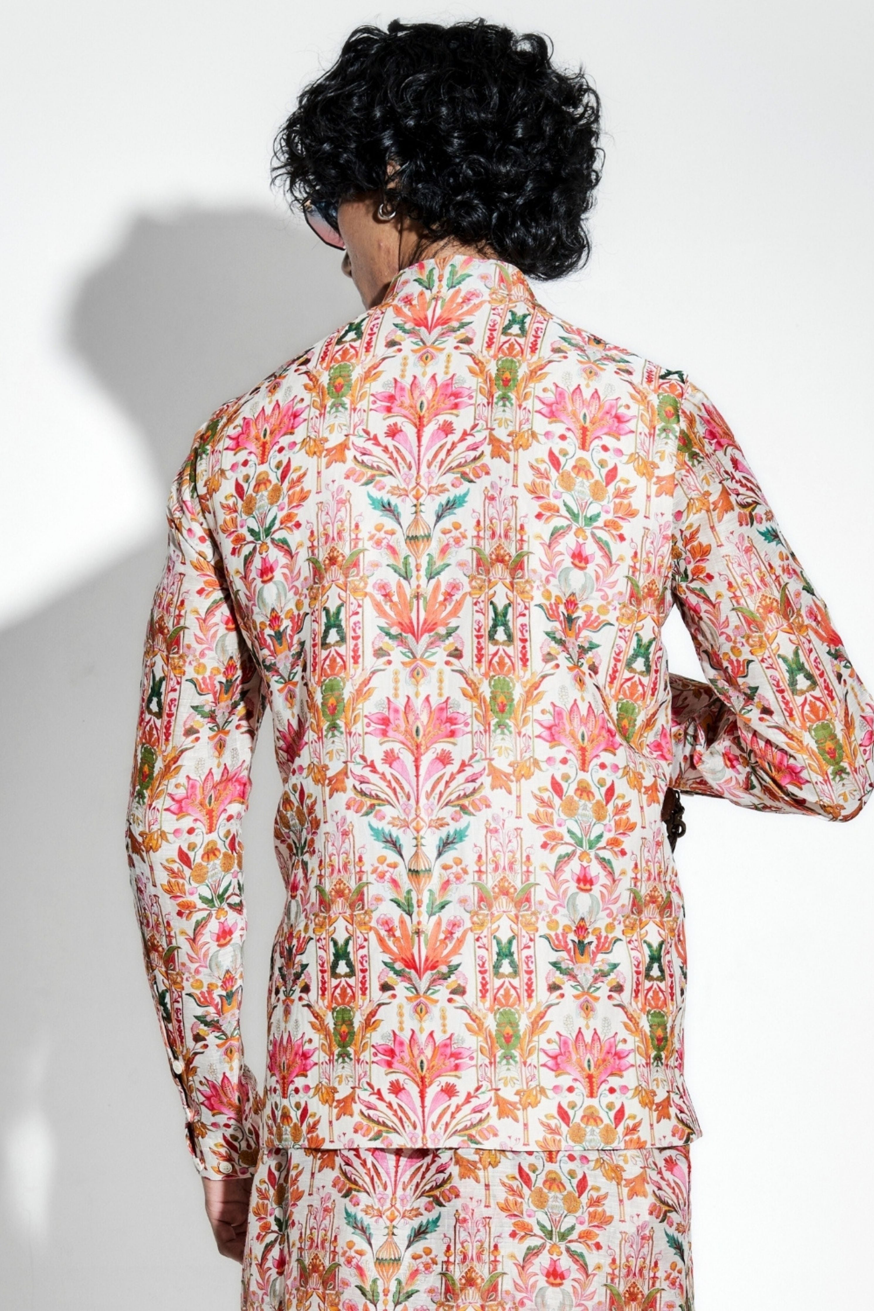 Taavare Printed Silk Linen Bundi