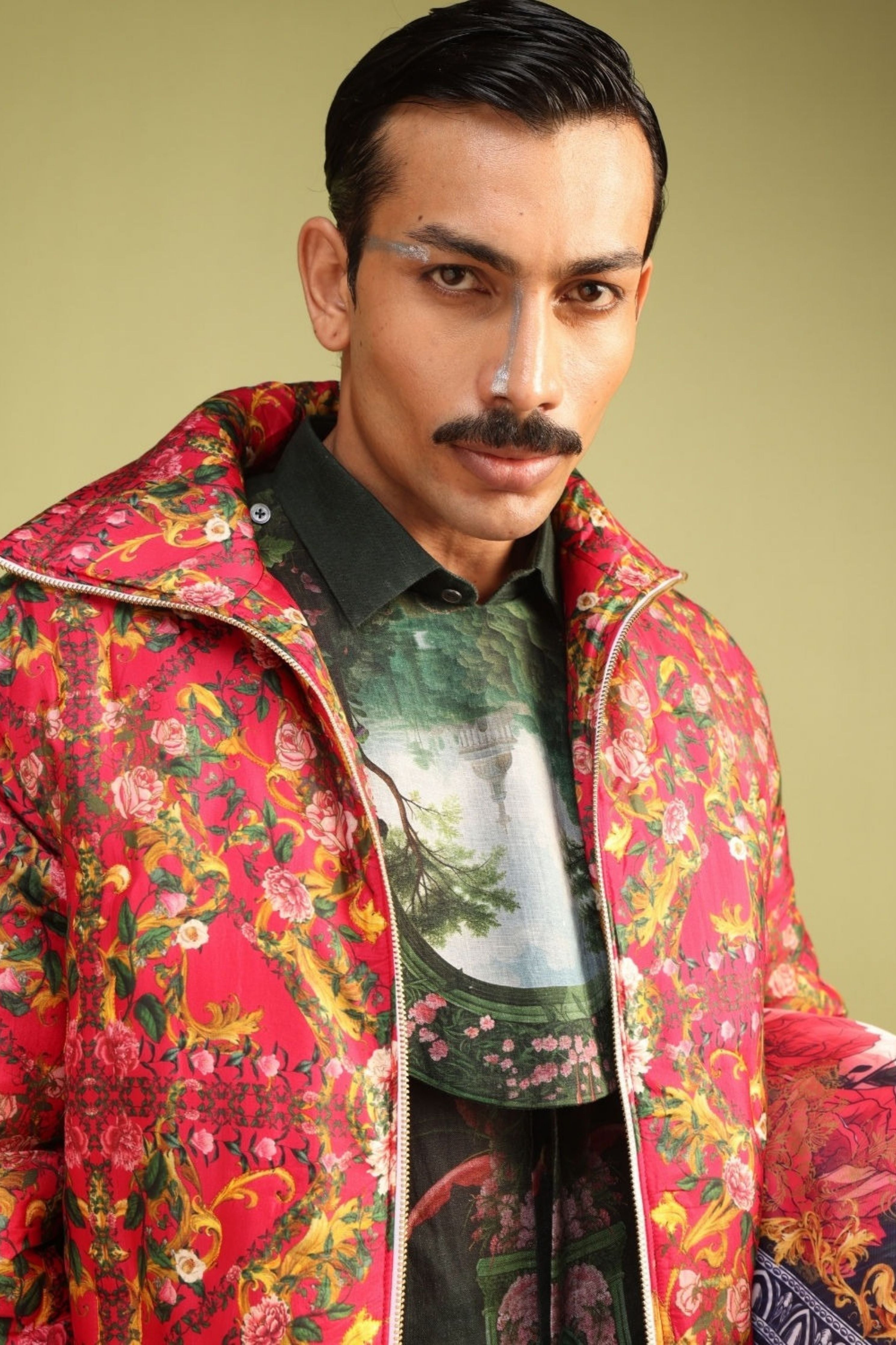 Mystic Silk Printed Parka