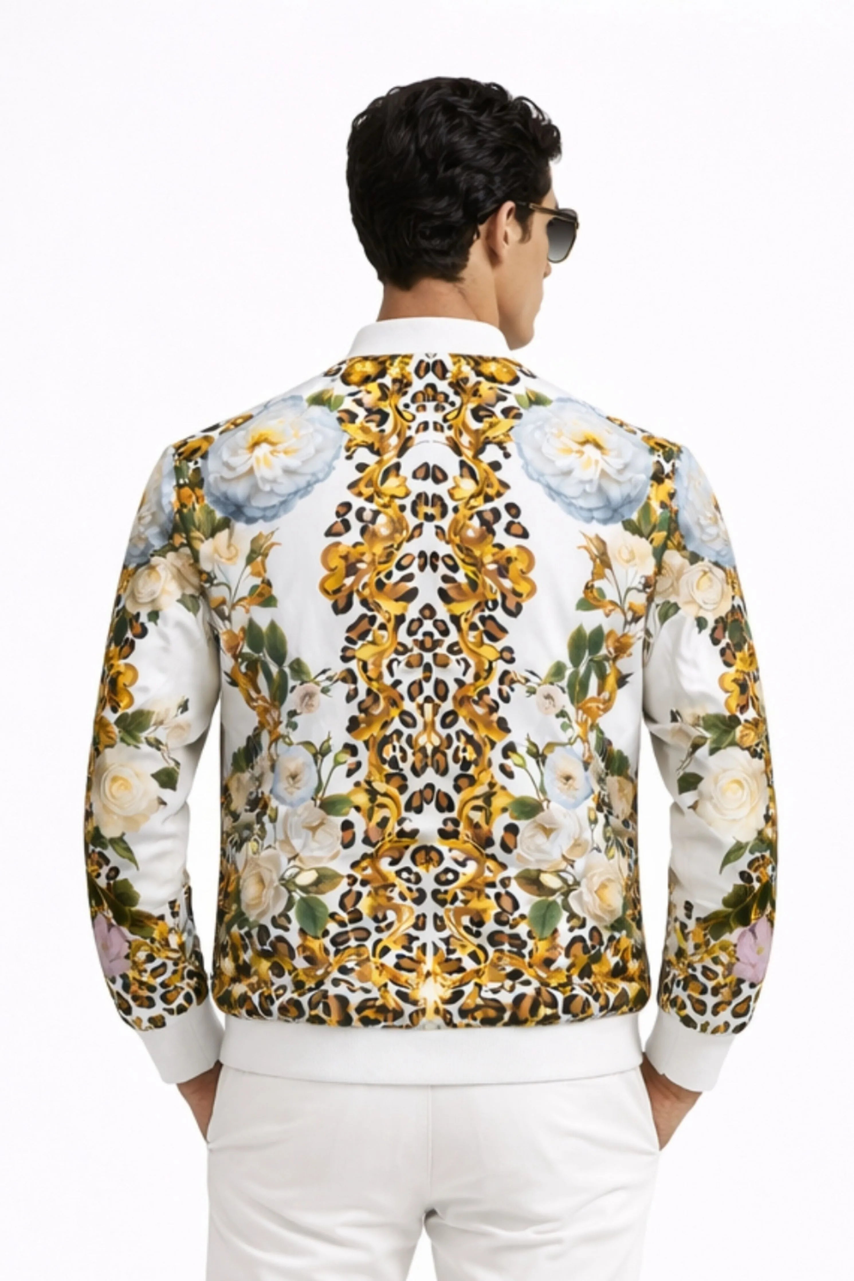 Jeffery Engineered Printed Bomber Jacket