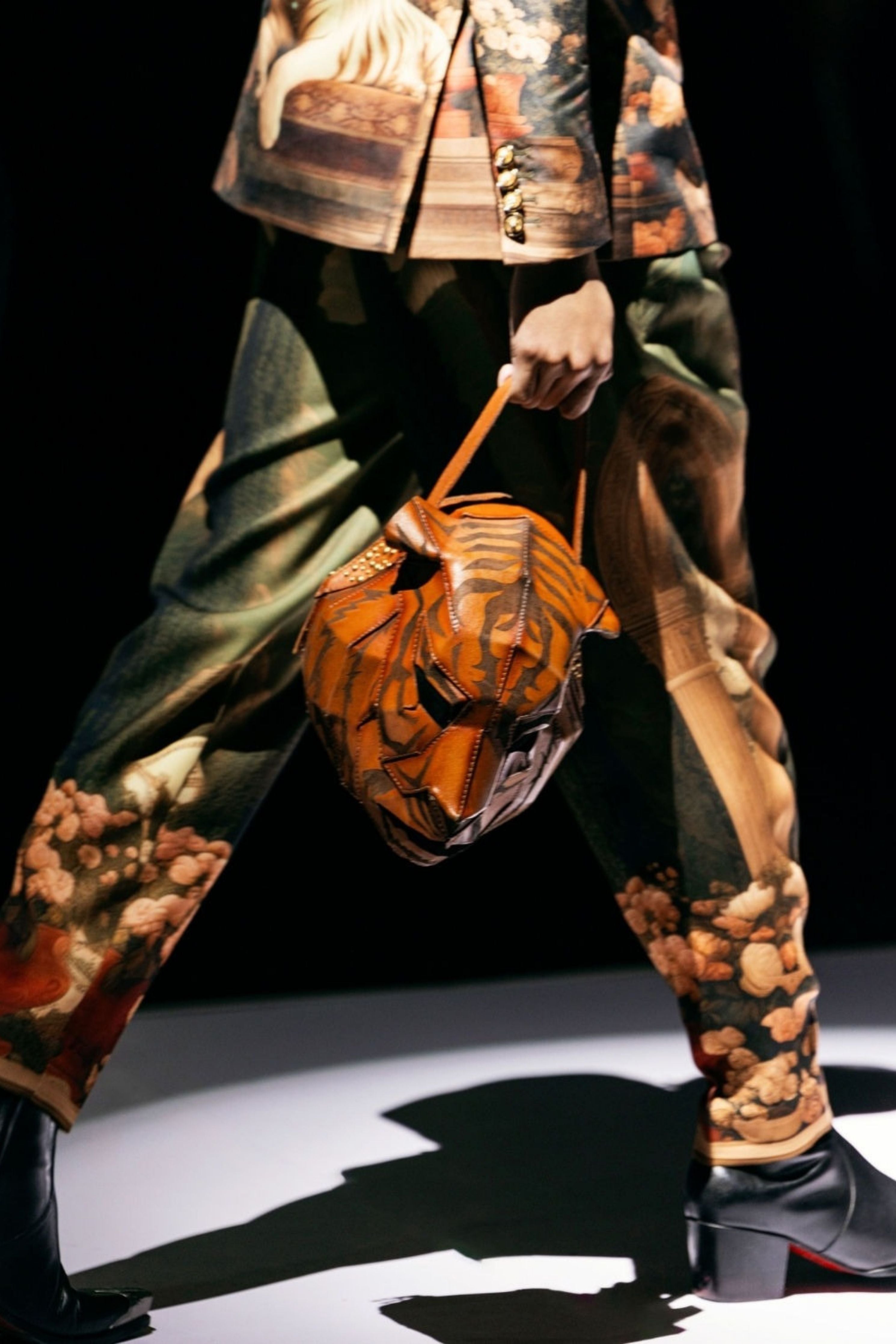 Doric Double Breasted Printed Suit