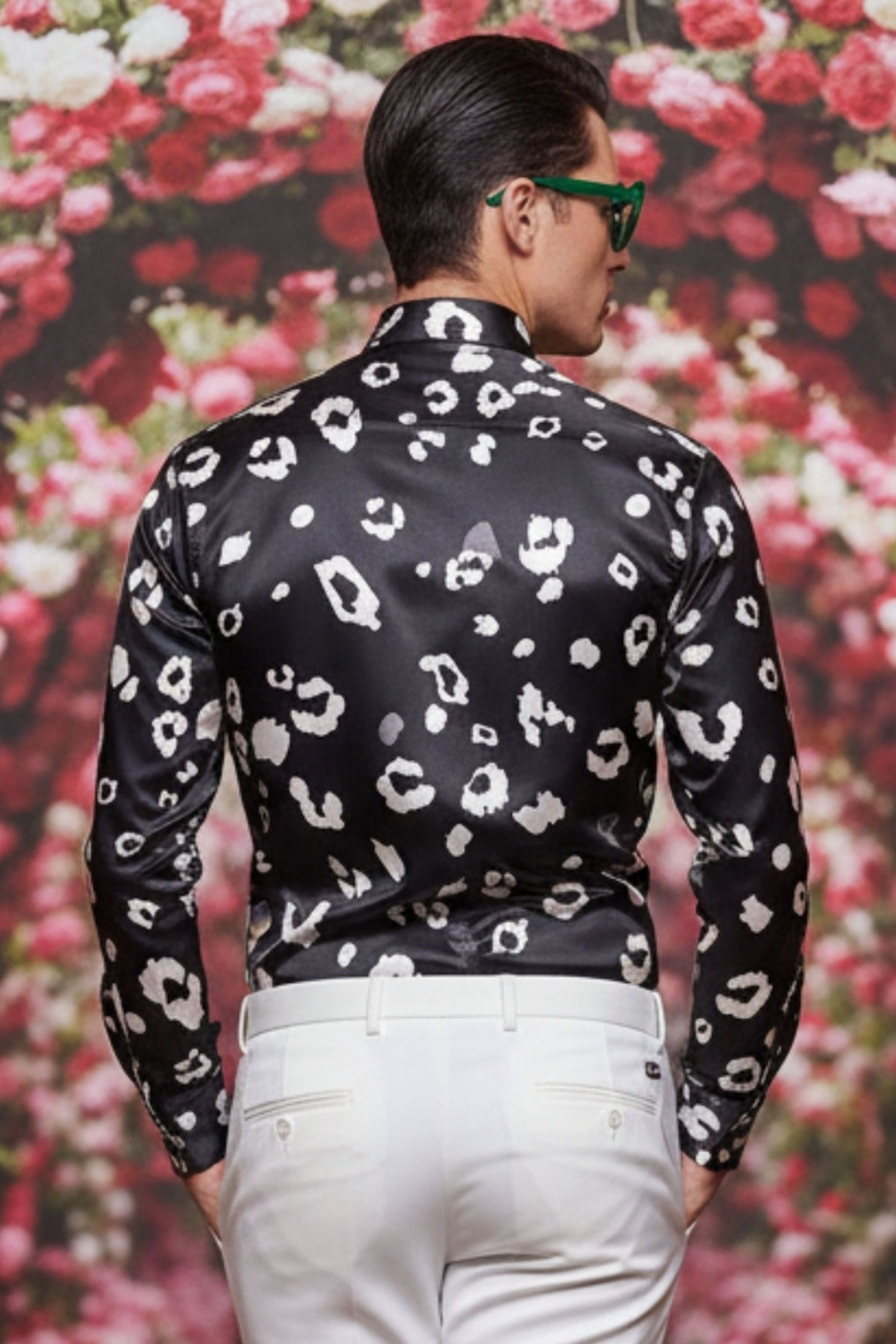 Shabd Black Leopard Printed Shirt