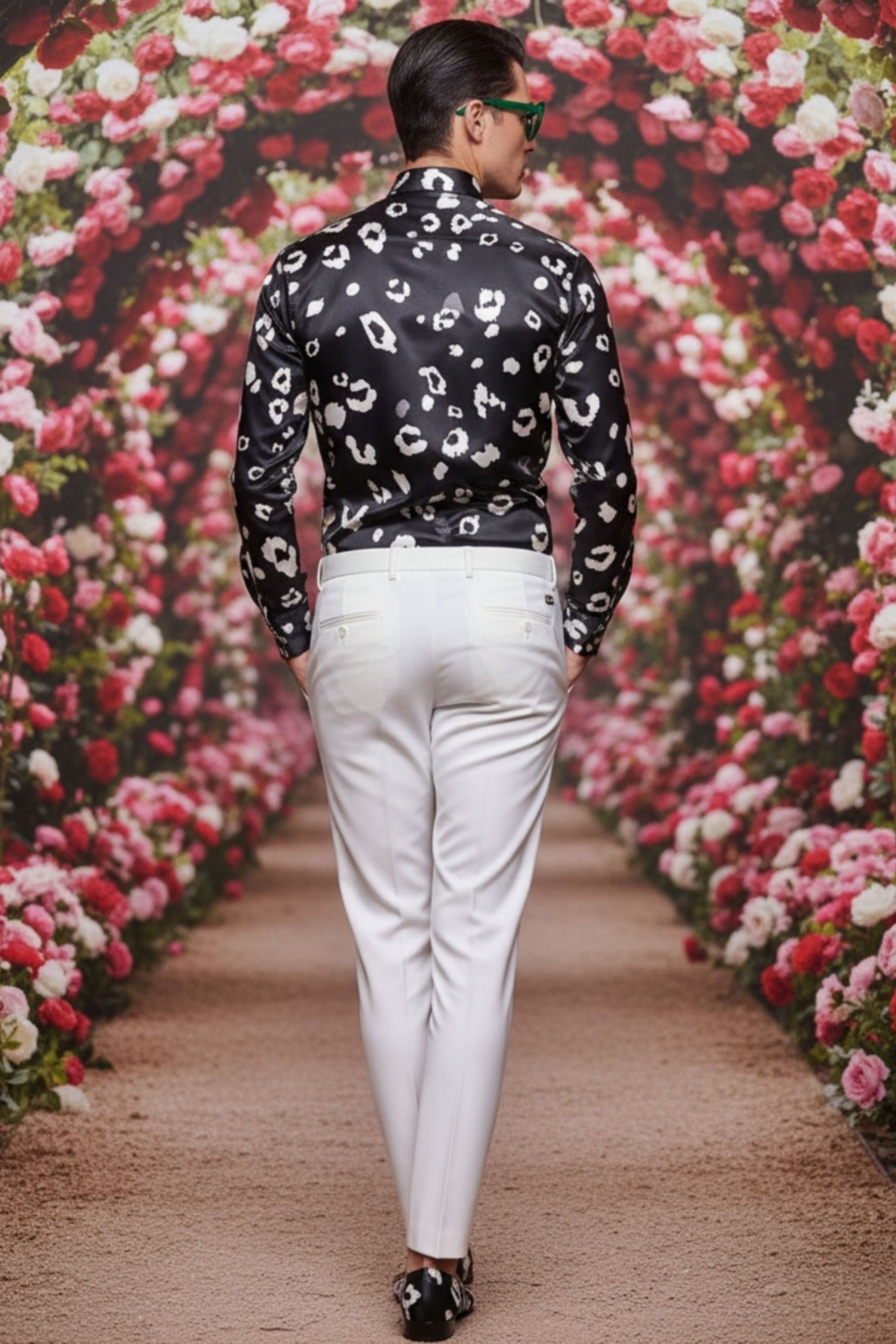 Shabd Black Leopard Printed Shirt