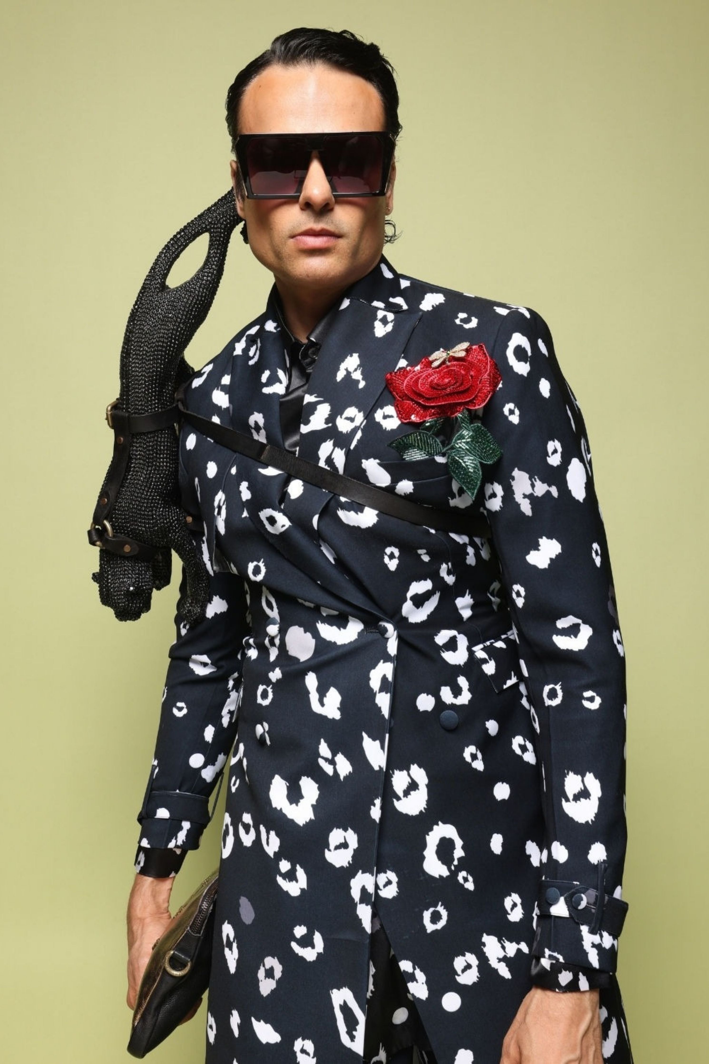 Shabd Black Leopard Printed Shirt