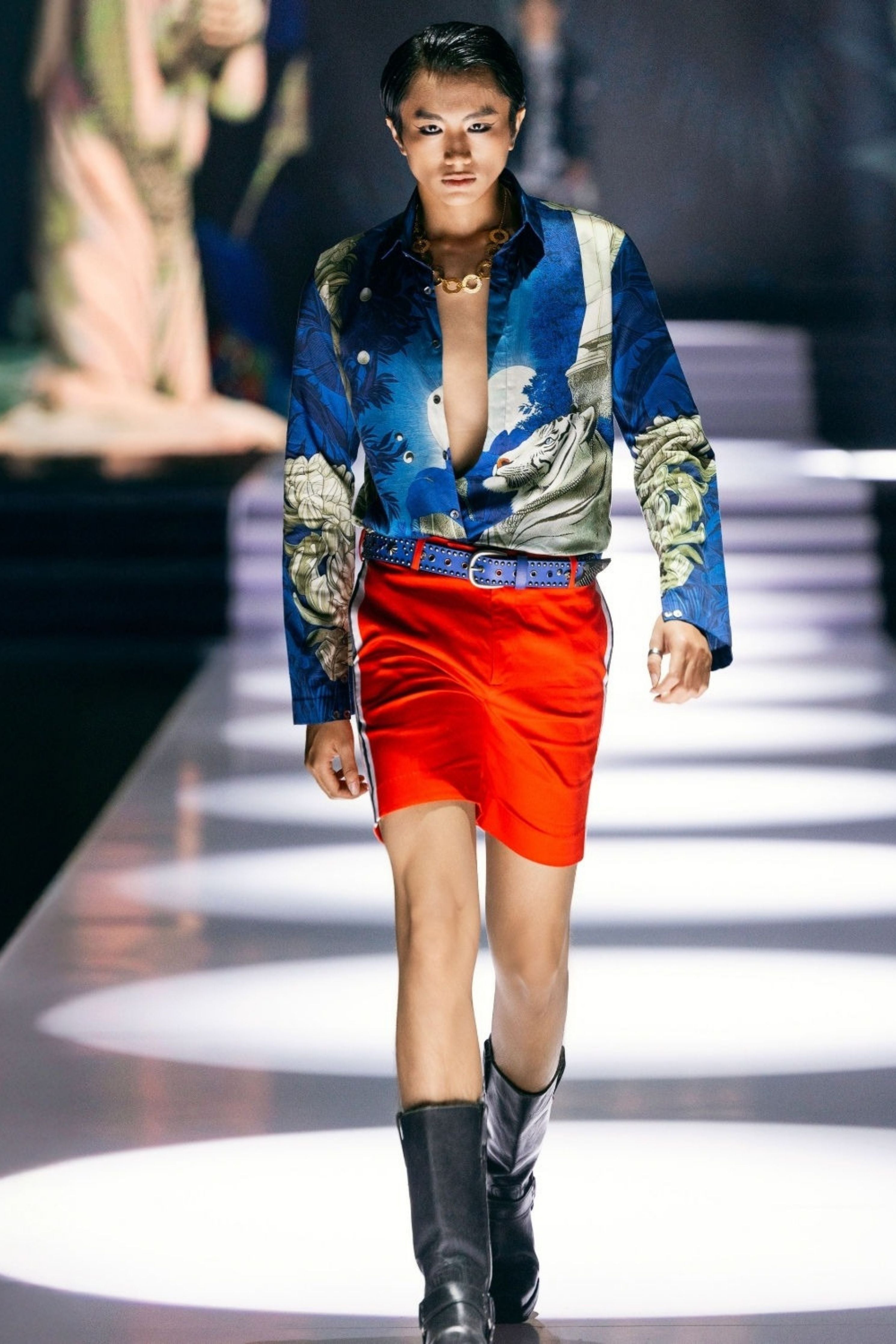 Blue Tiger Signature Printed Shirt