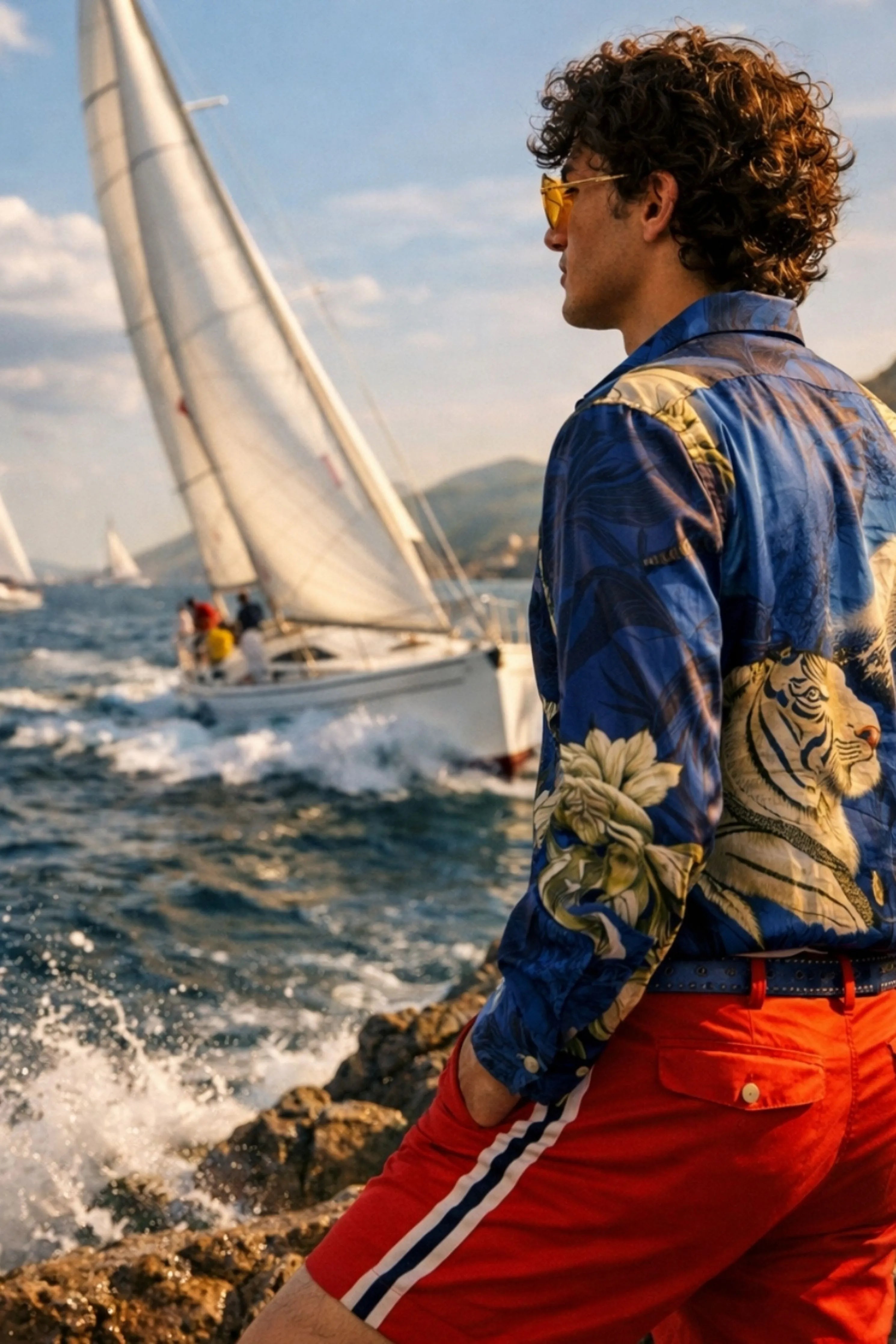 Blue Tiger Signature Printed Shirt