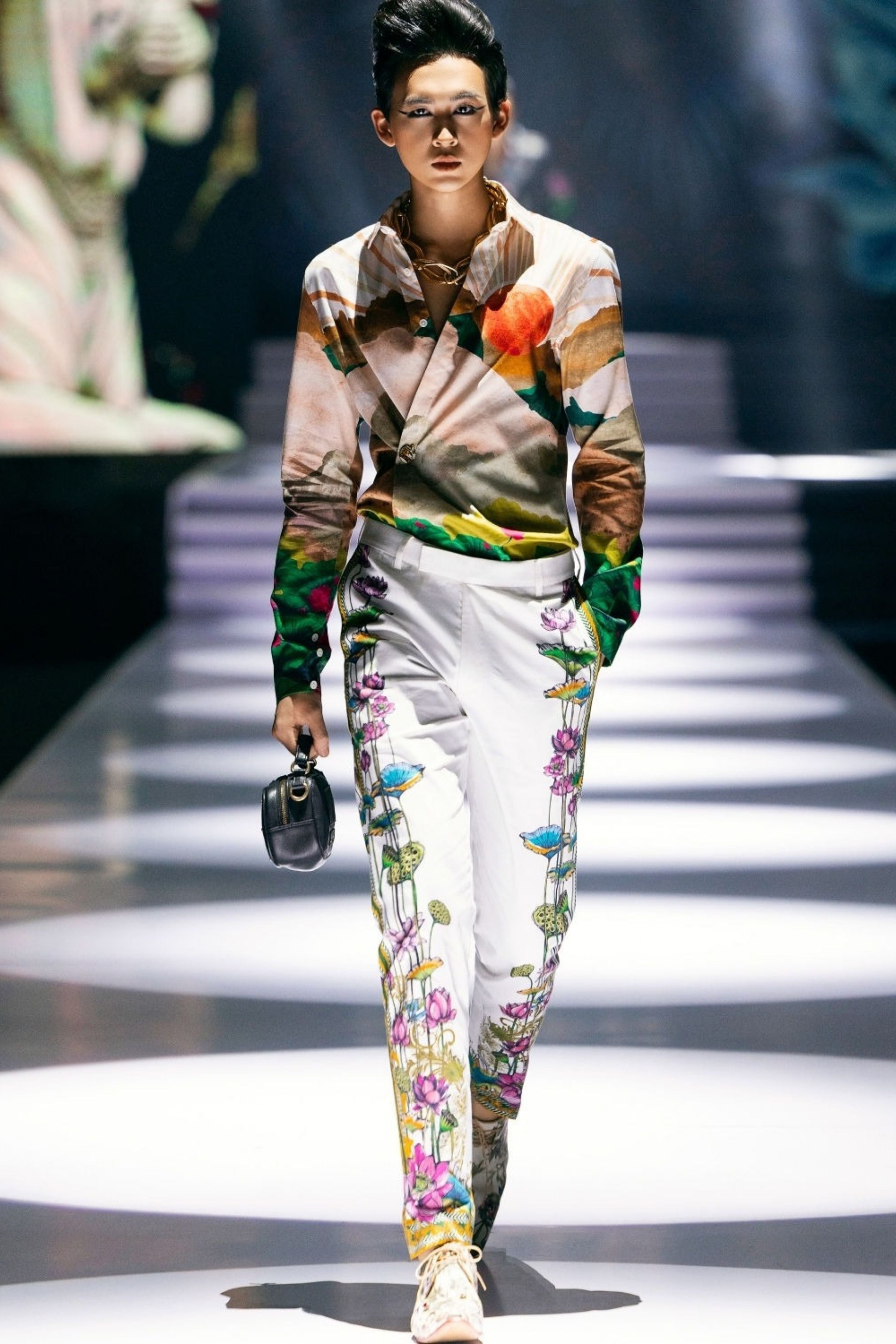 Miguel Side Striper Printed Trousers