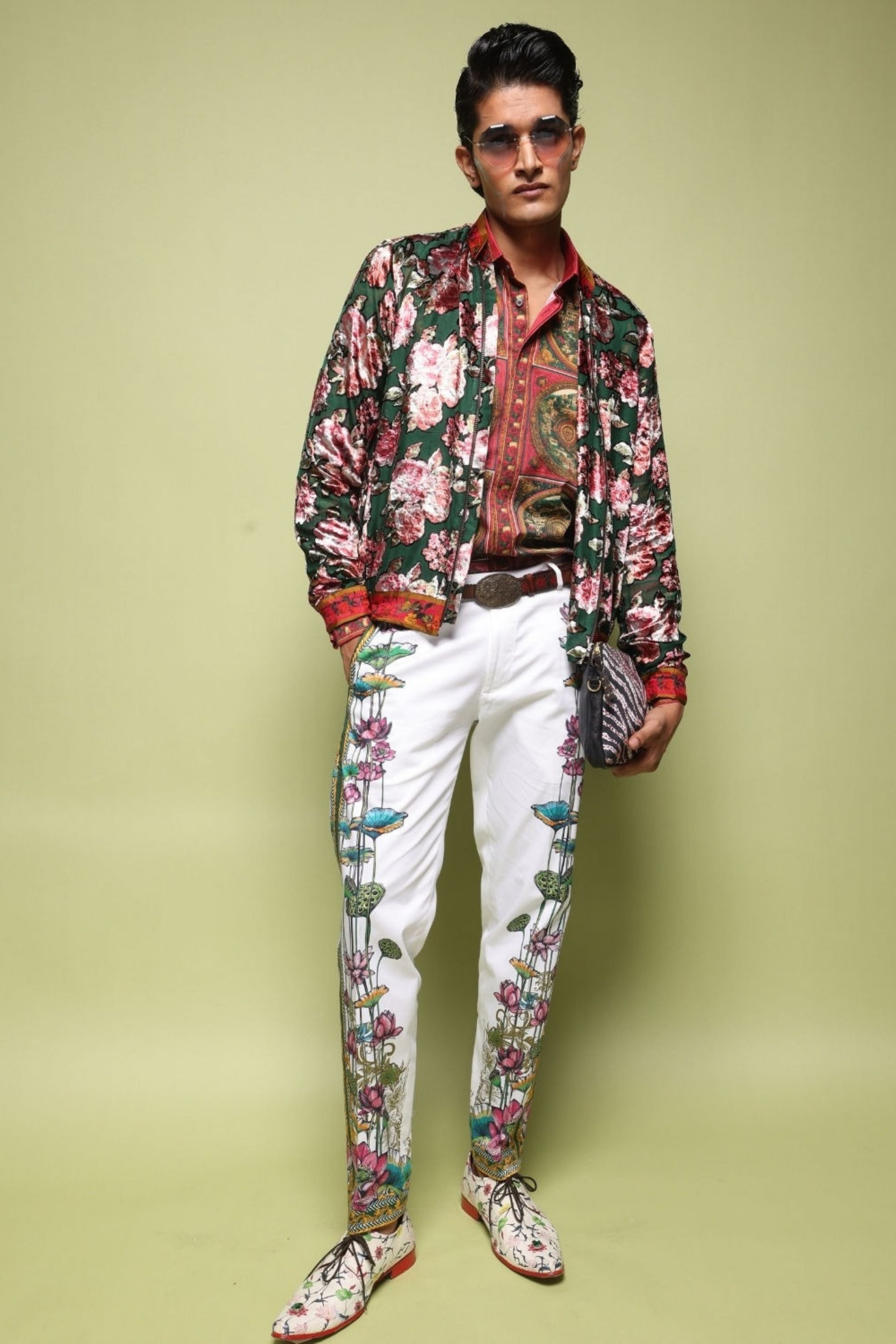 Miguel Side Striper Printed Trousers