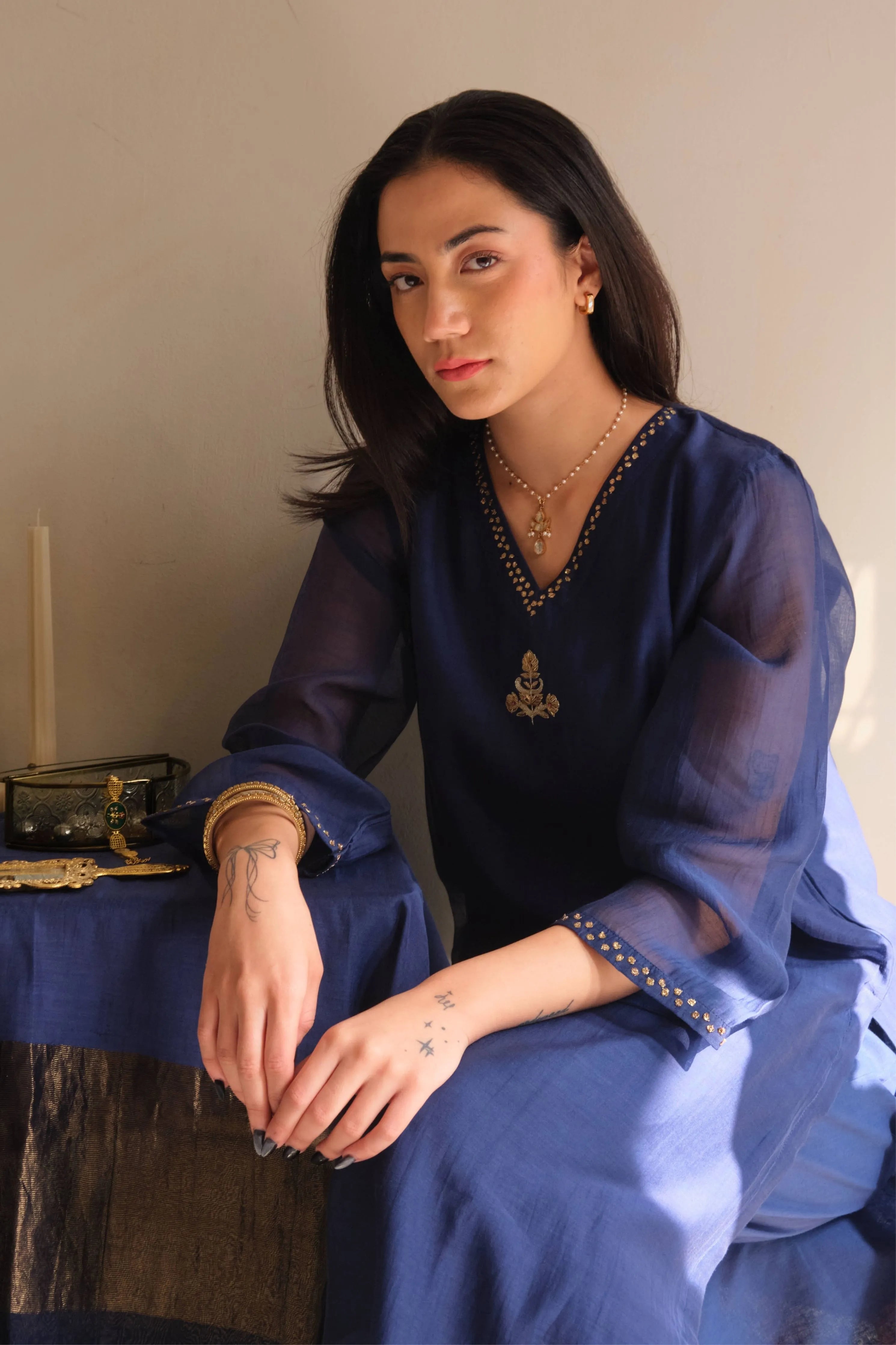 Azure Kurta Set