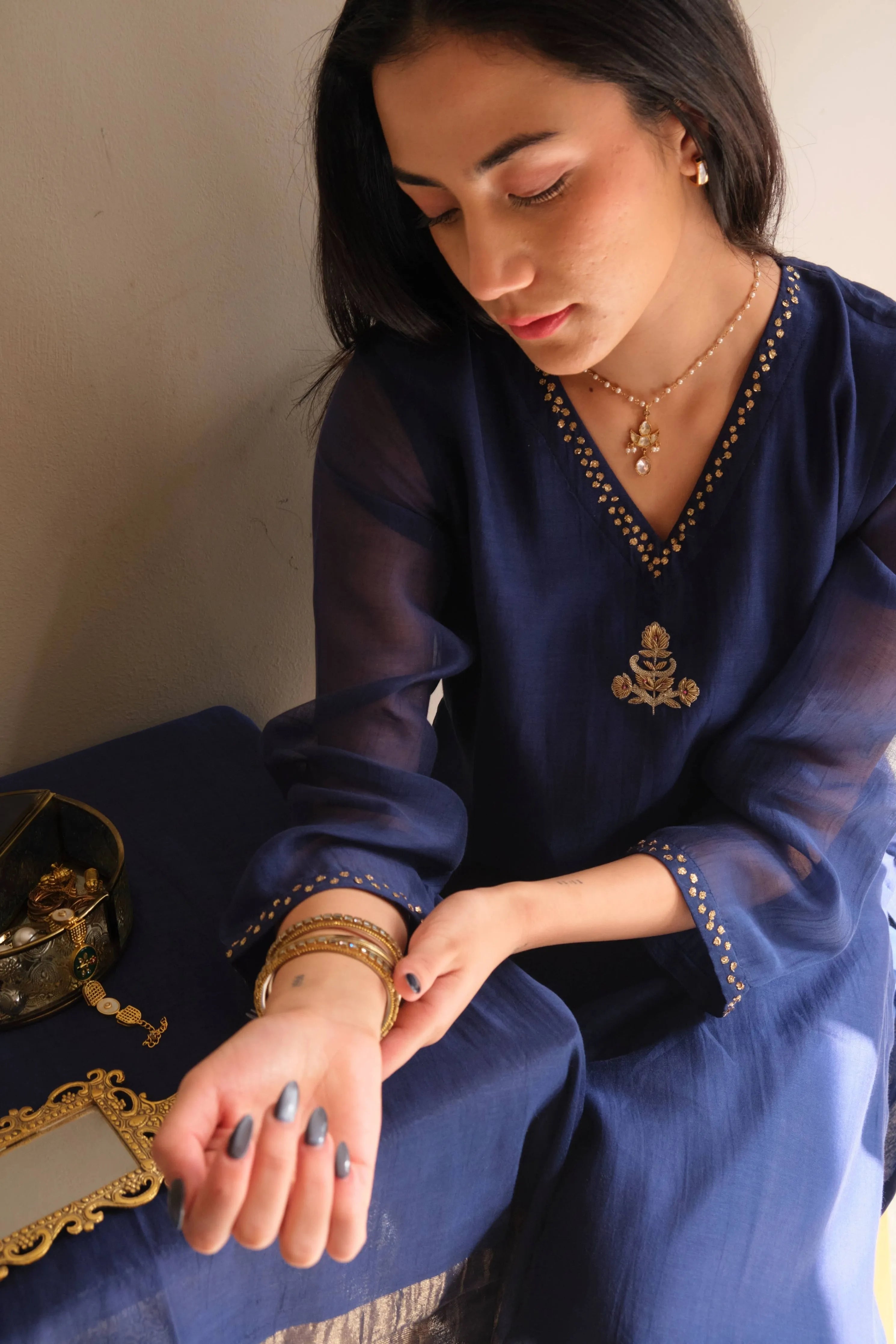 Azure Kurta Set