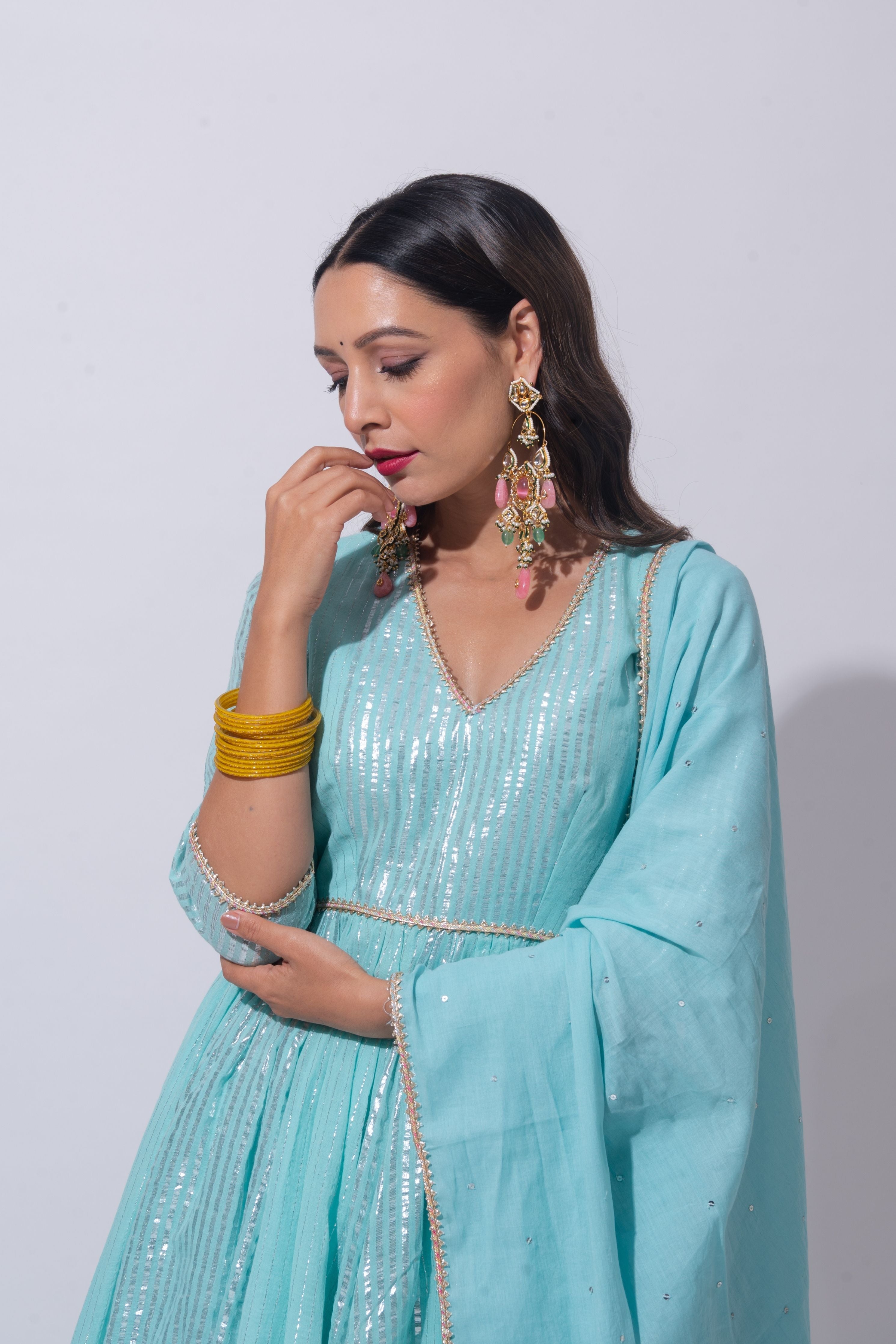 Aasmani Kurta Set