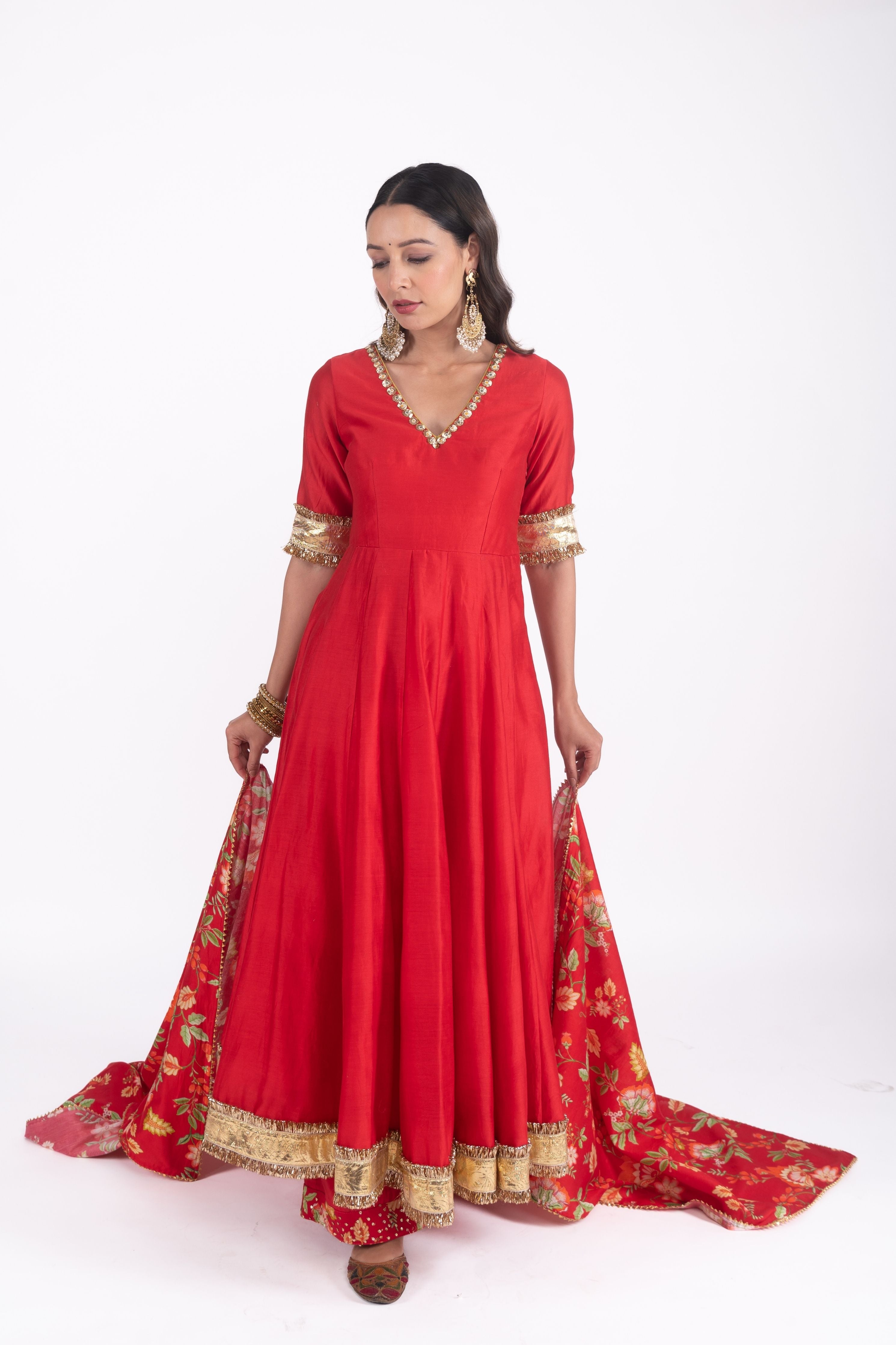 Aayat Chanderi Anarkali Set