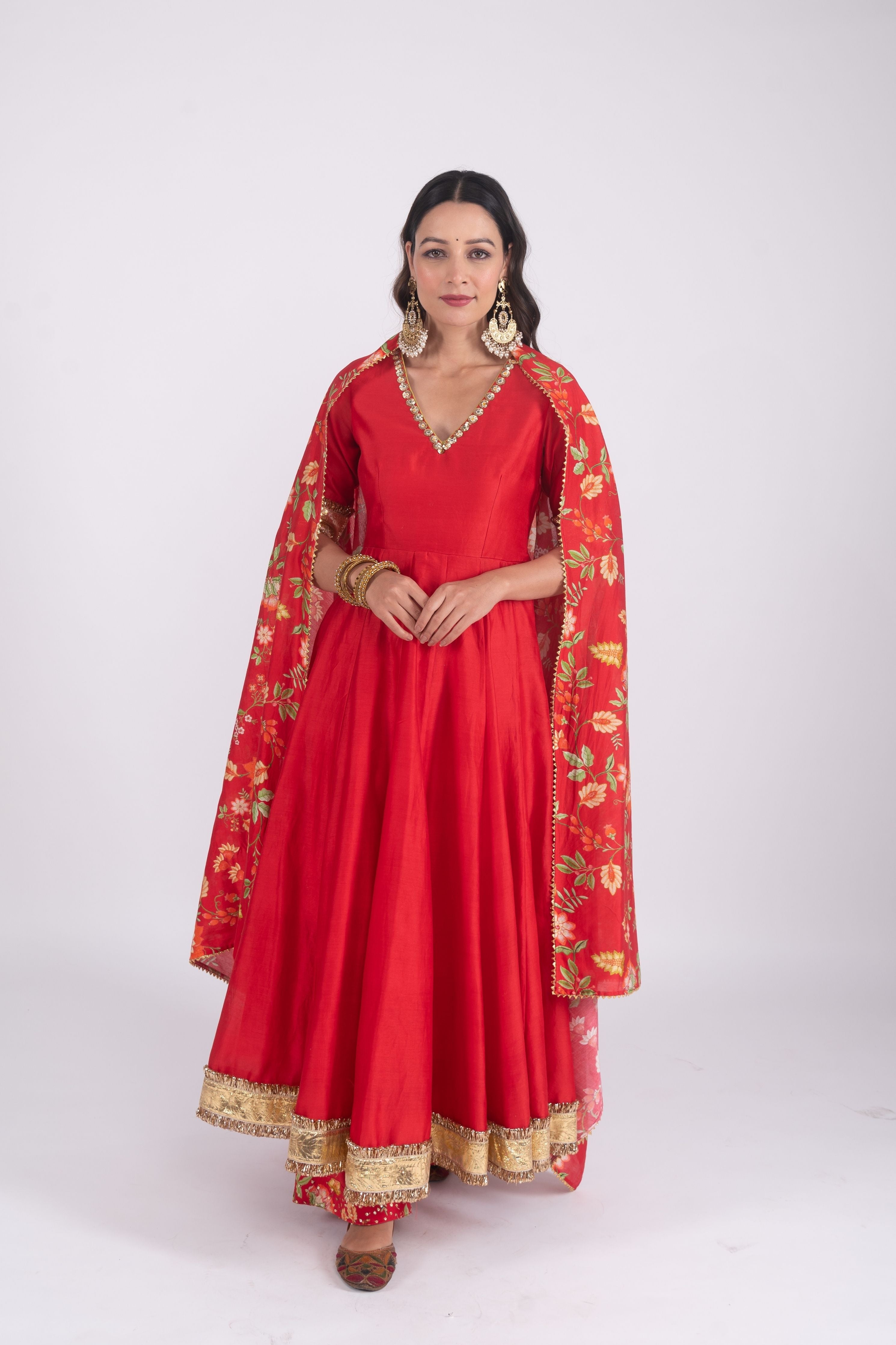 Aayat Chanderi Anarkali Set
