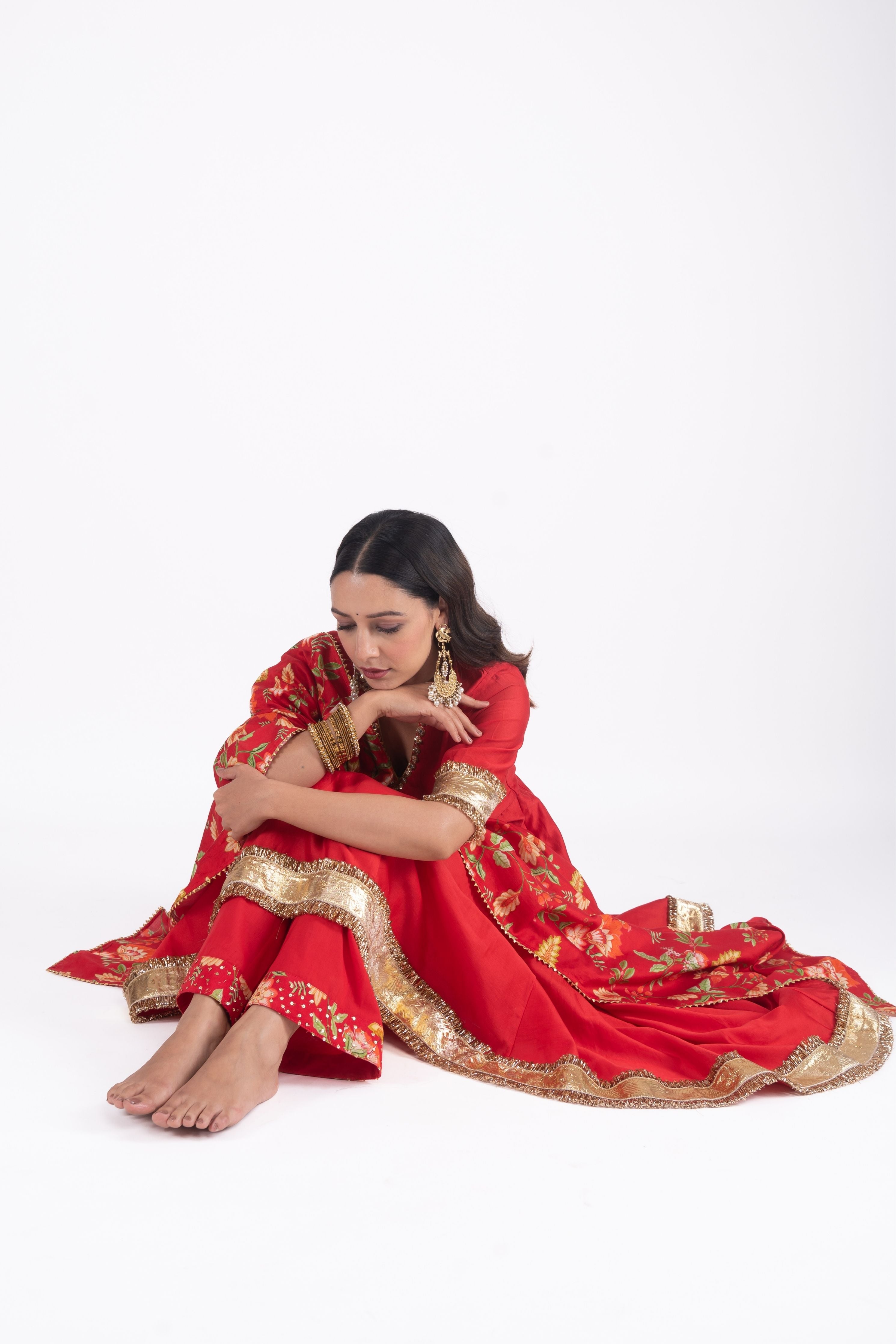 Aayat Chanderi Anarkali Set