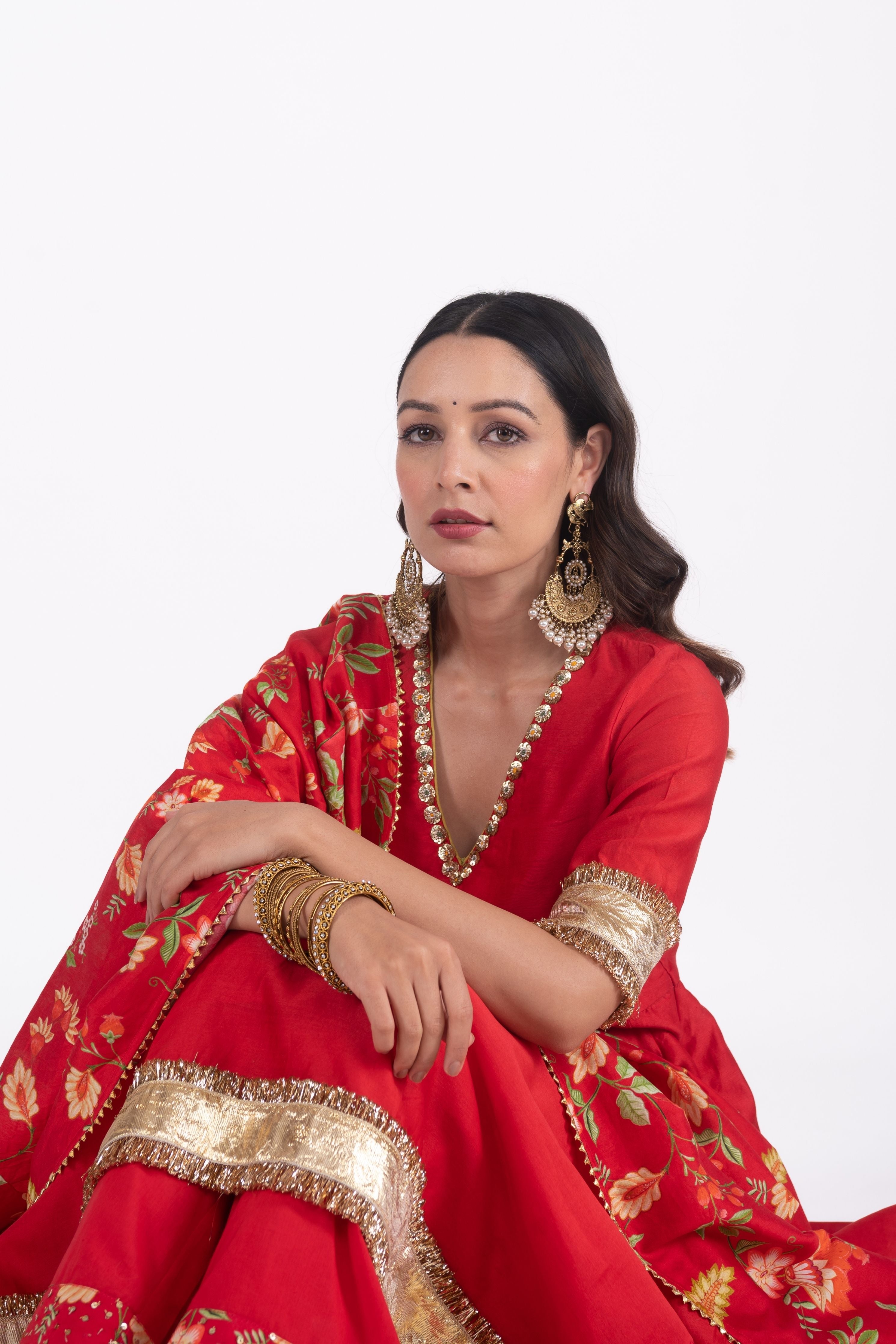 Aayat Chanderi Anarkali Set