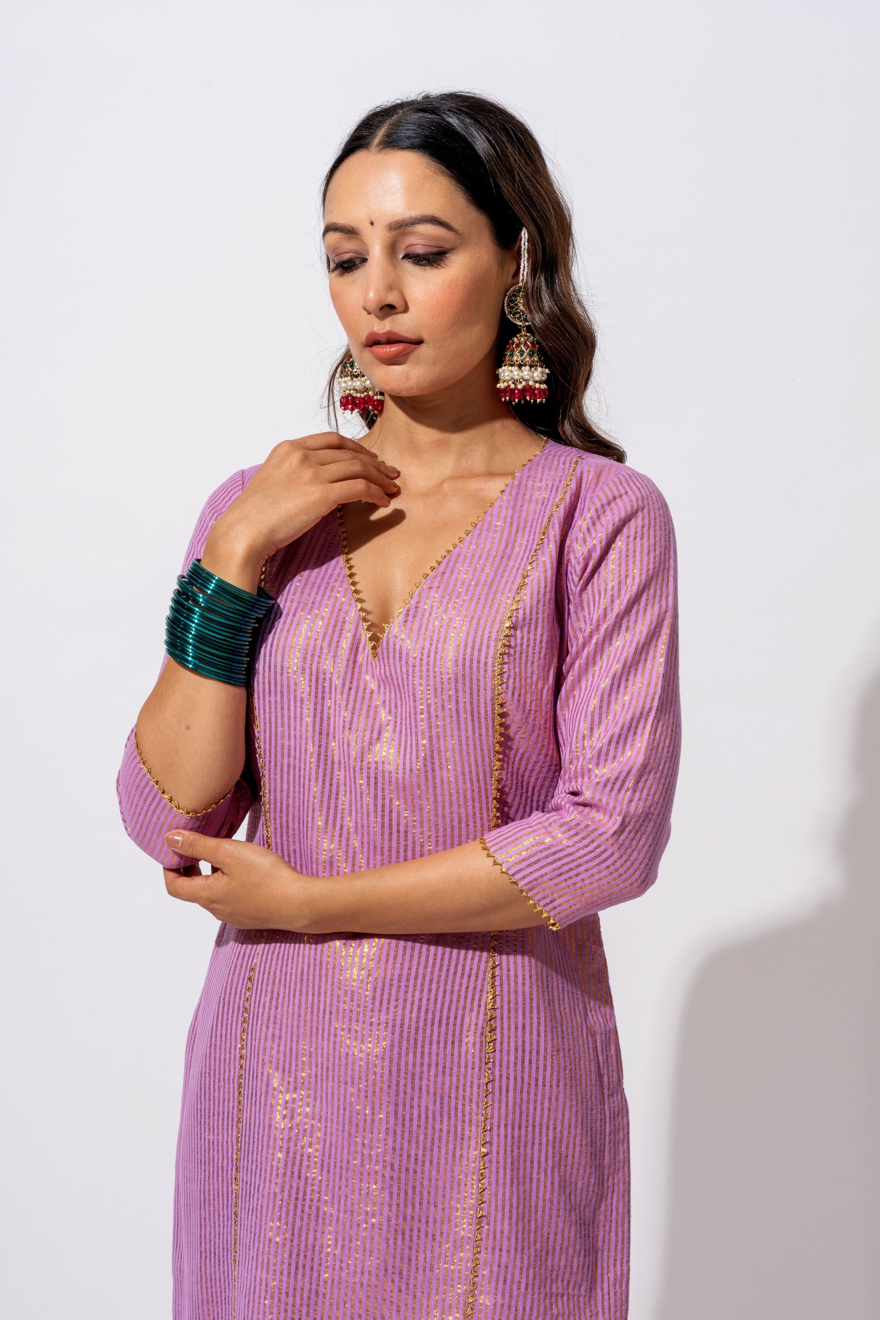 Afreen Zari Kurta Set