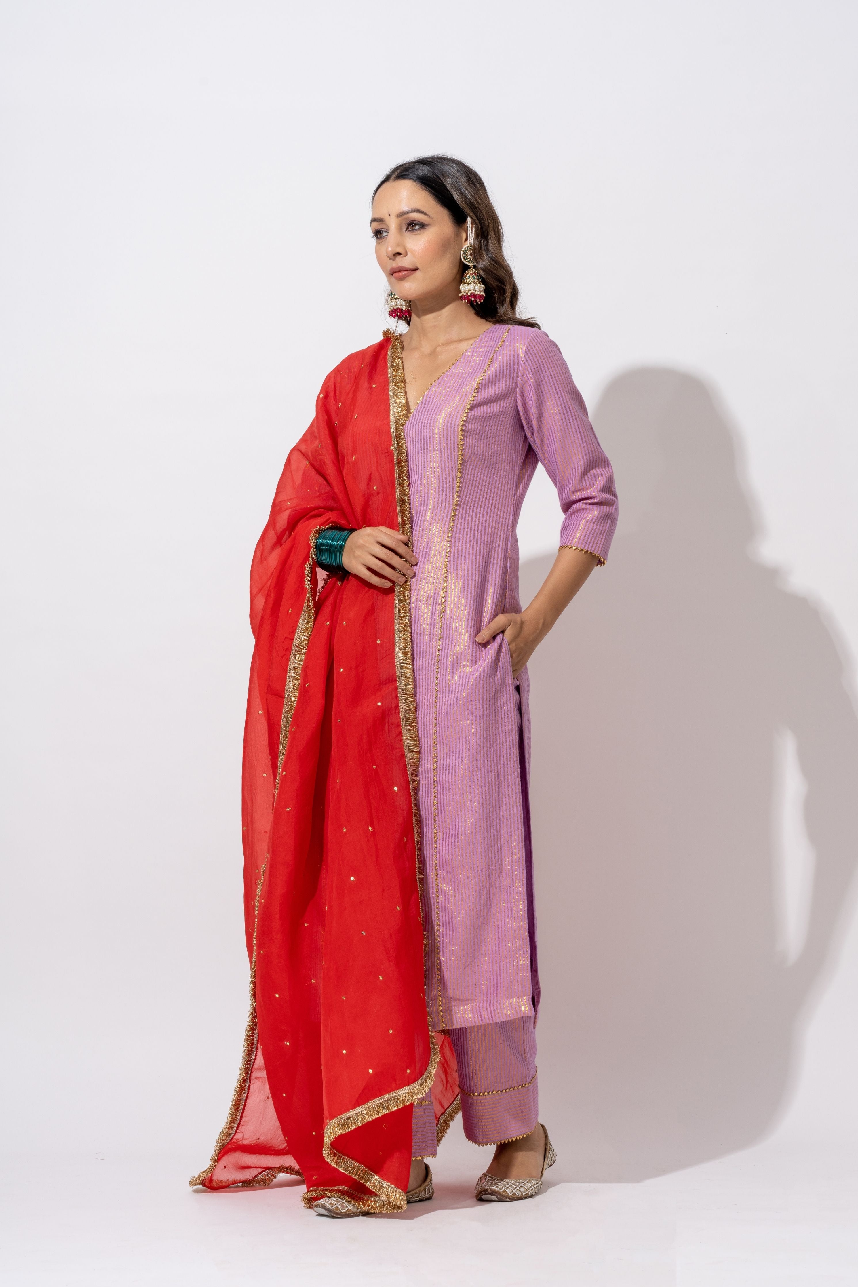 Afreen Zari Kurta Set
